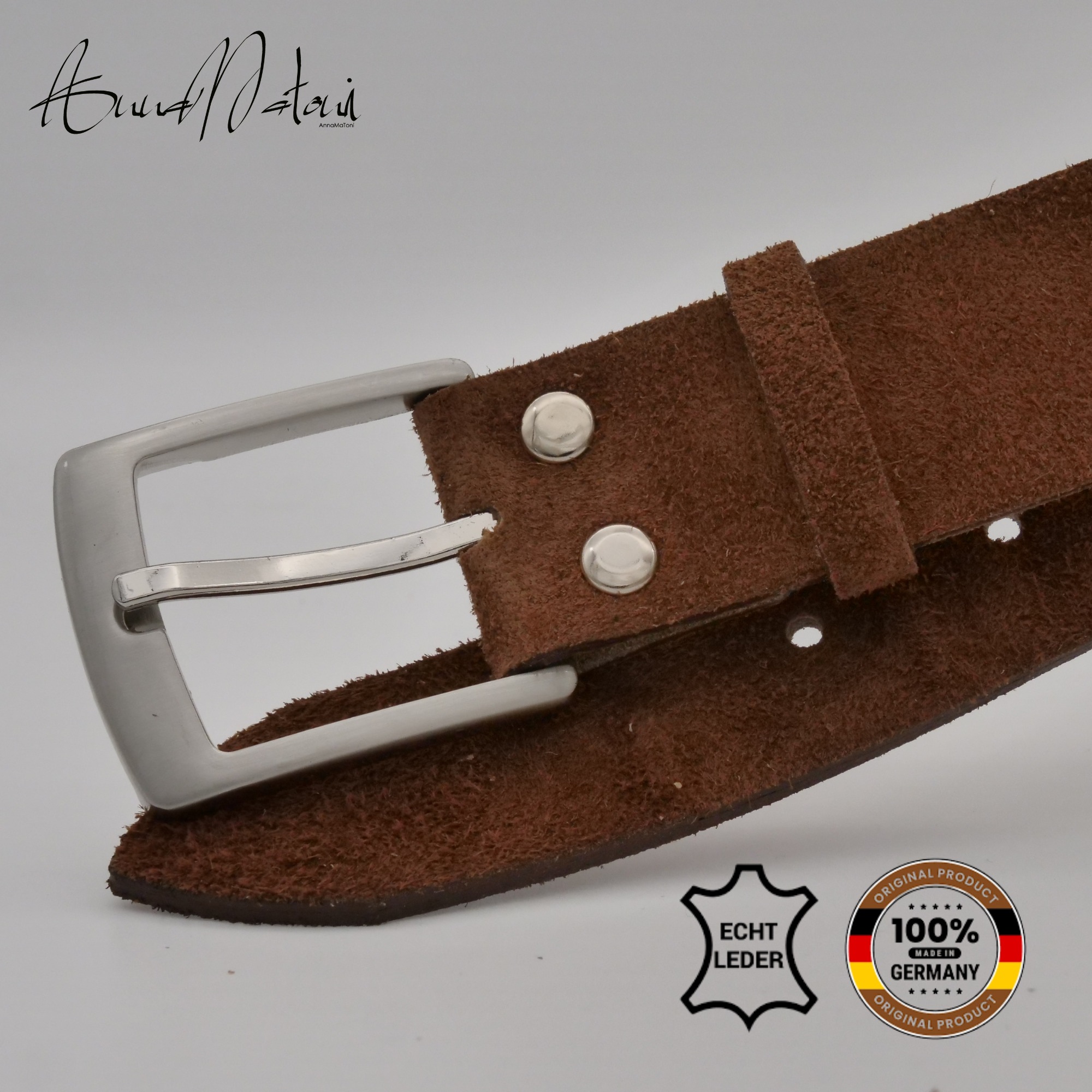 Thumbnail - AnnaMatoni Ledergürtel "AnnaMatoni Herren Ledergürtel Zeitloses Design Gürtel 3,5cm"