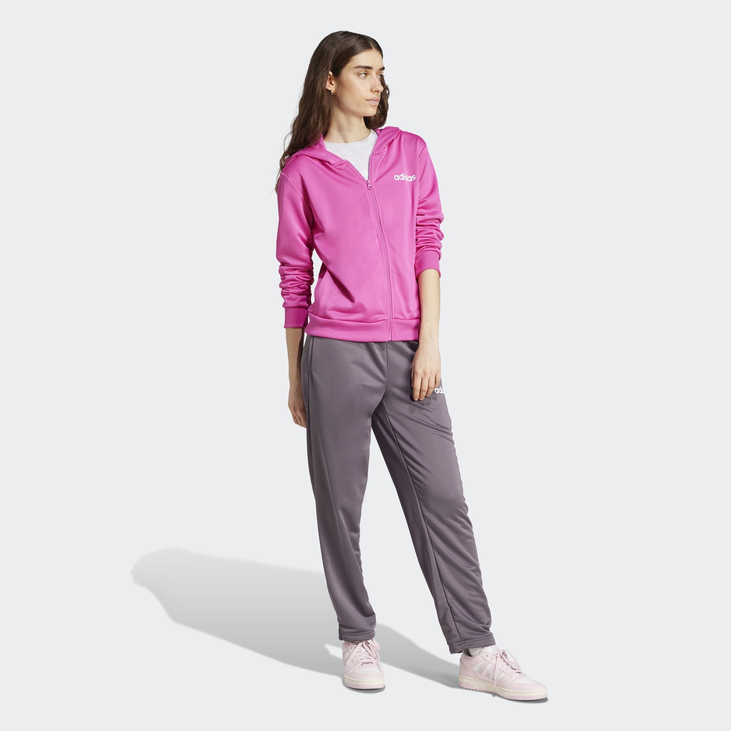 adidas Sportswear Trainingsanzug "ESSENTIALS LINEAR" 2 Stk. zweiteiliges Set, für Laufen, aus Polyester, mit Rippbündchen