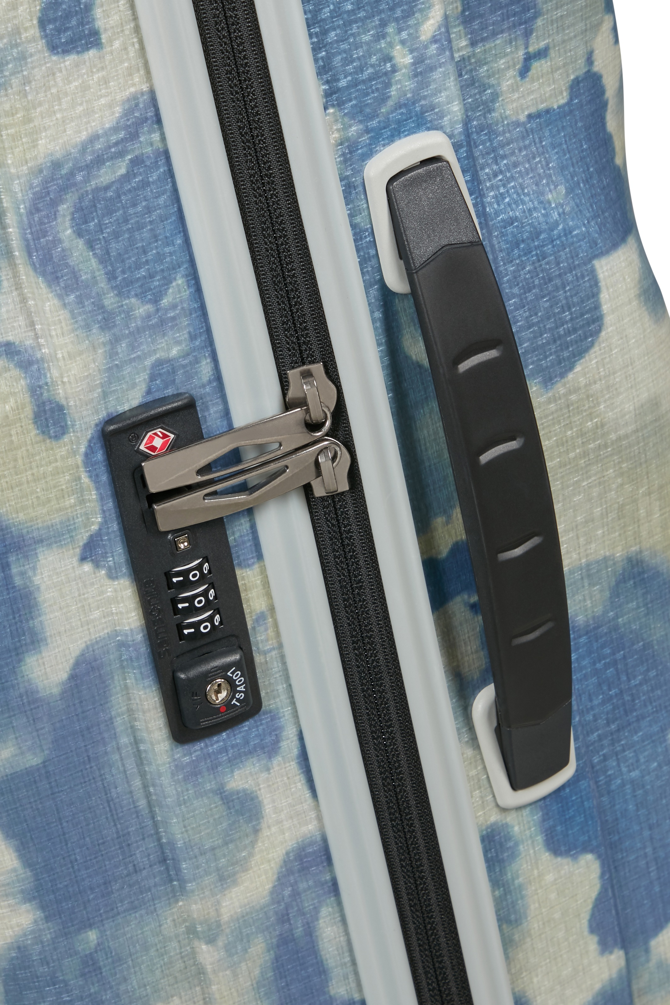 Samsonite Hartschalen-Trolley »SPINNER« 68 l Farbedition "Drifted Clouds", Curv-Material, mind. 95% recyceltes PET