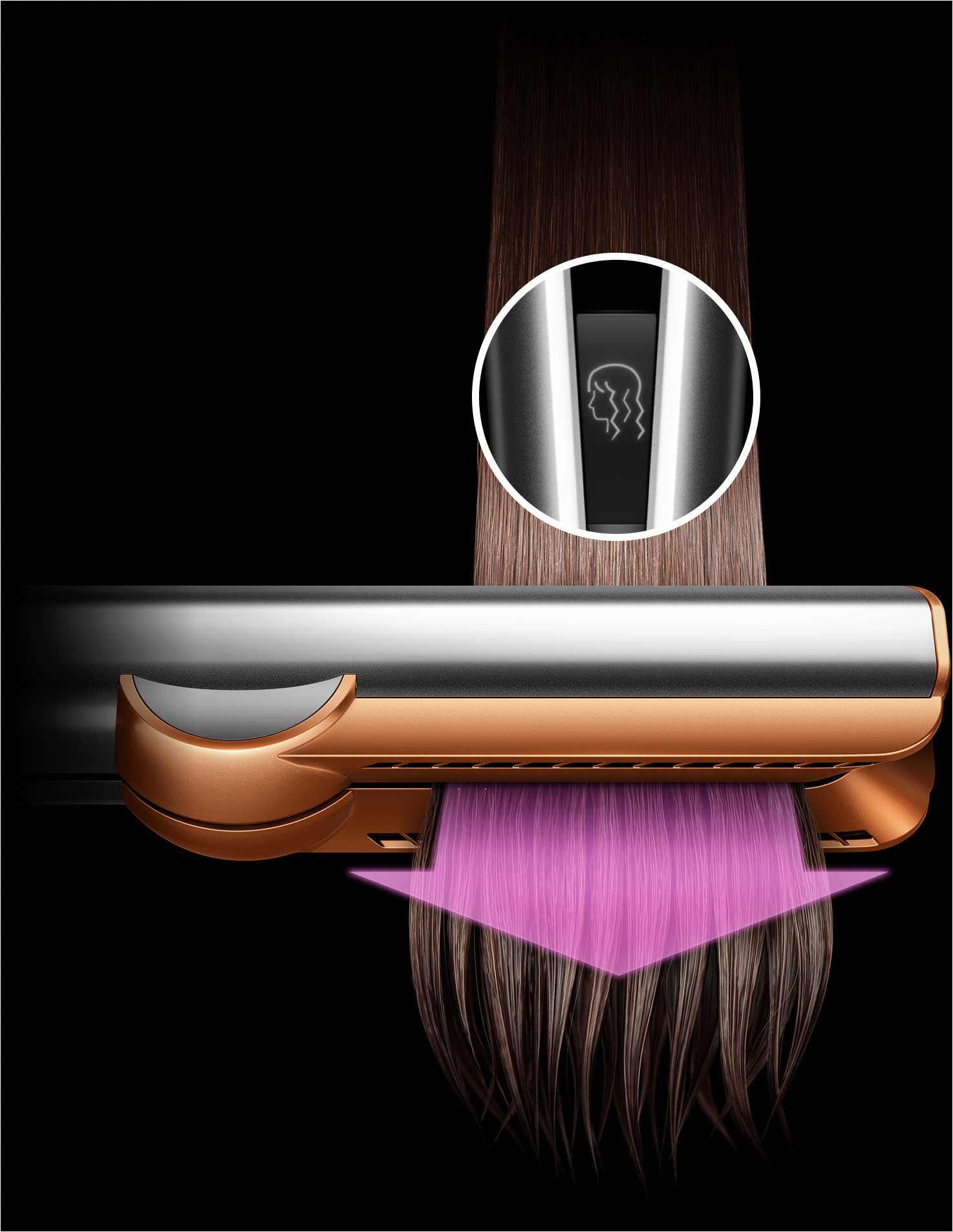 DYSON Luftstrom-Haarglätter »Airstrait, Amber Silk«