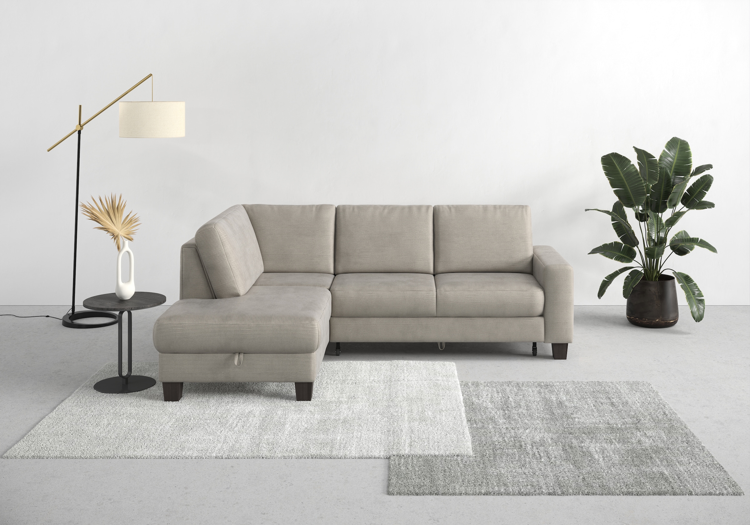 Home affaire Ecksofa "Summer L-Form", mit Ottomane, mit oder ohne Bettfunkt günstig online kaufen