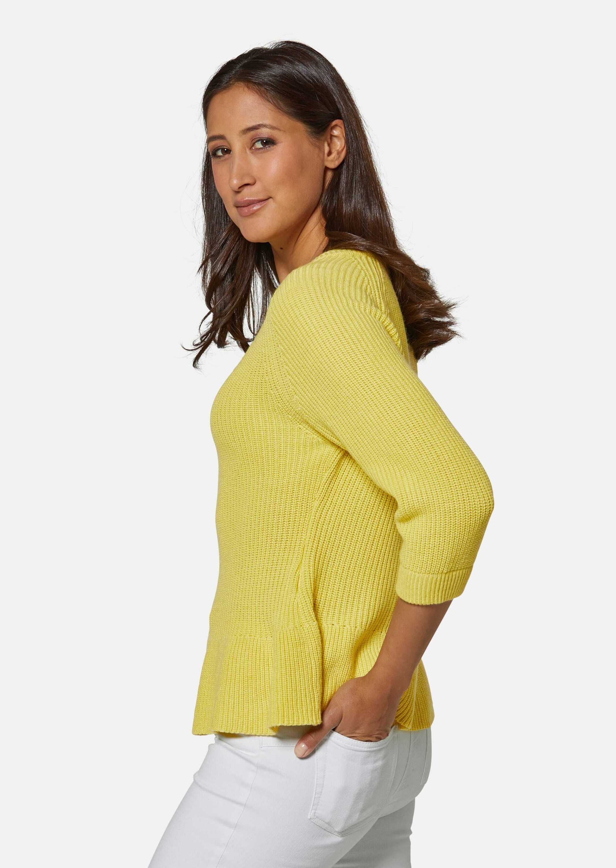MADELEINE Longpullover »Pullover Pullover mit Schößchen«