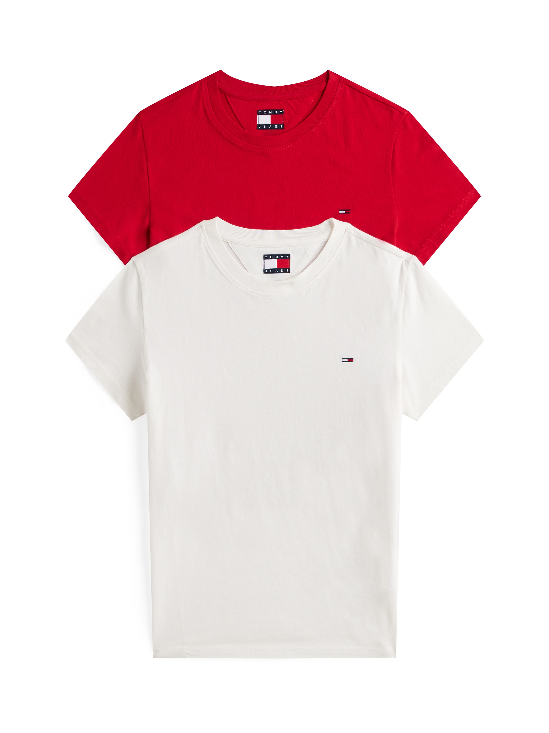 Tommy Jeans T-Shirt "TJW 2PACK C-NECK TEE" Packung, 2er, 2 Stk. mit Logo-St günstig online kaufen