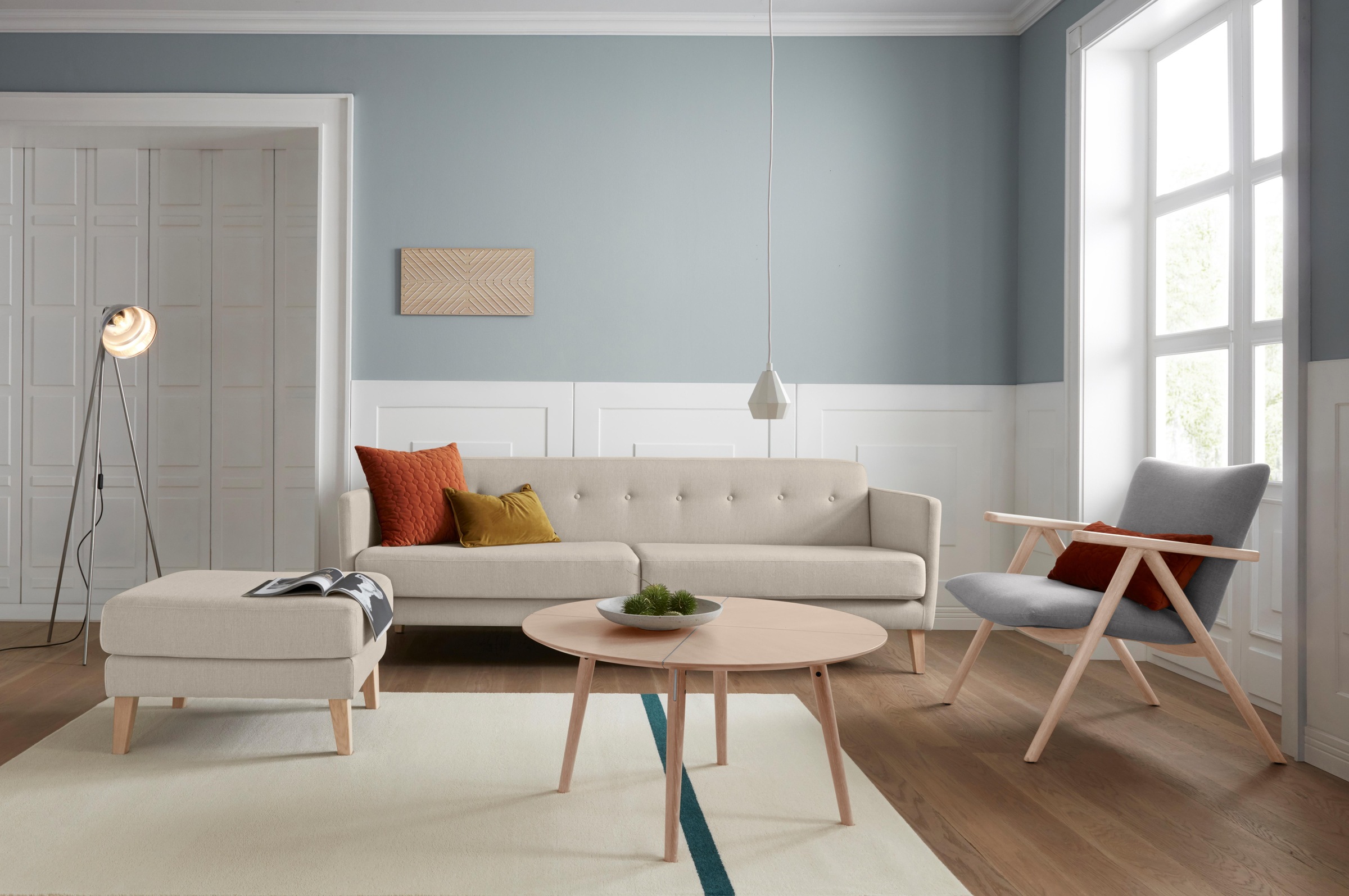 andas 3-Sitzer »Raadal«, in skandinavischem Design, Knopfheftung, Design by Morten Georgsen