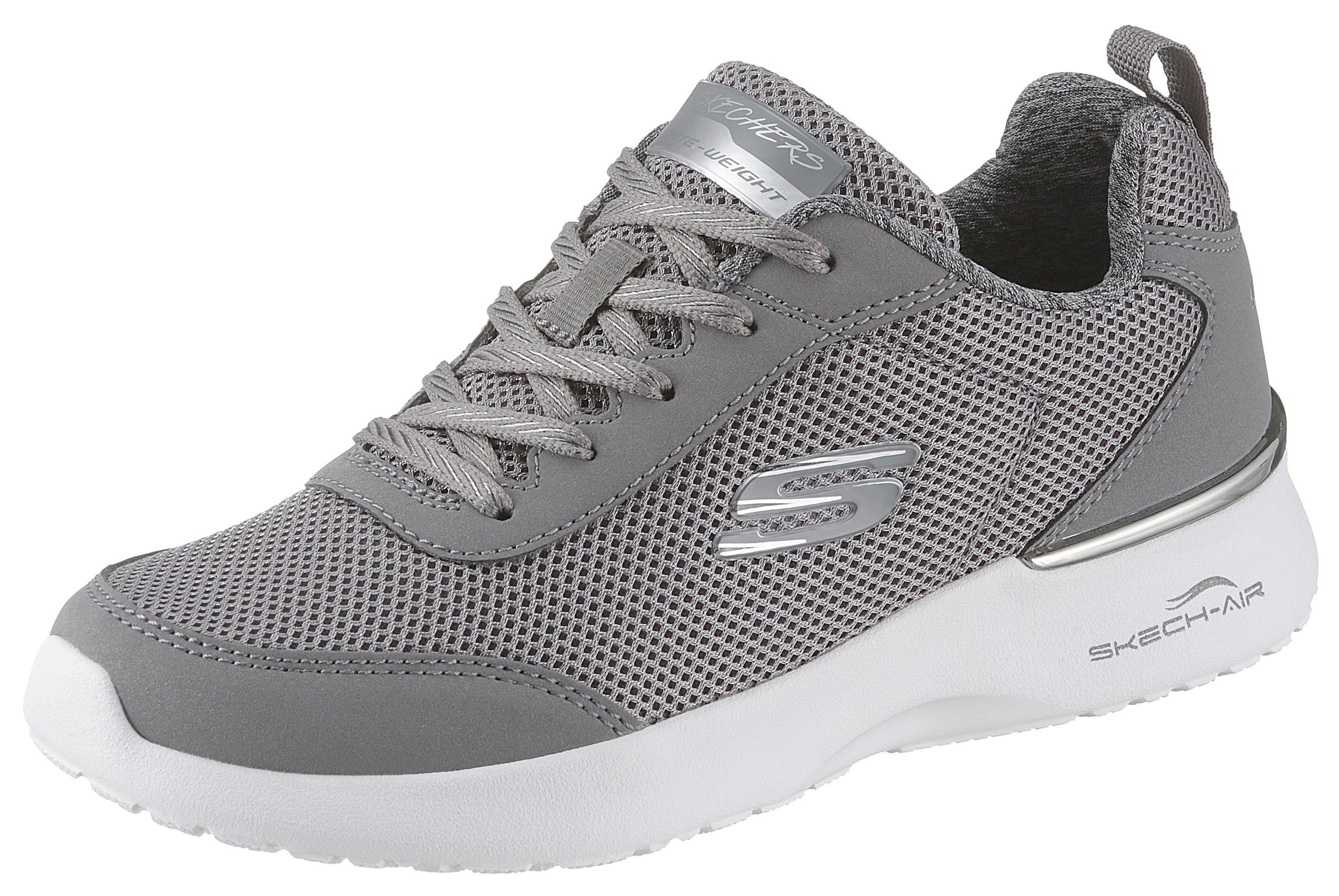 Skechers Sneaker "Skech-Air Dynamight - Fast Brake", Metallic-Element an der Ferse, Freizeitschuh, Halbschuh, Schnürschu