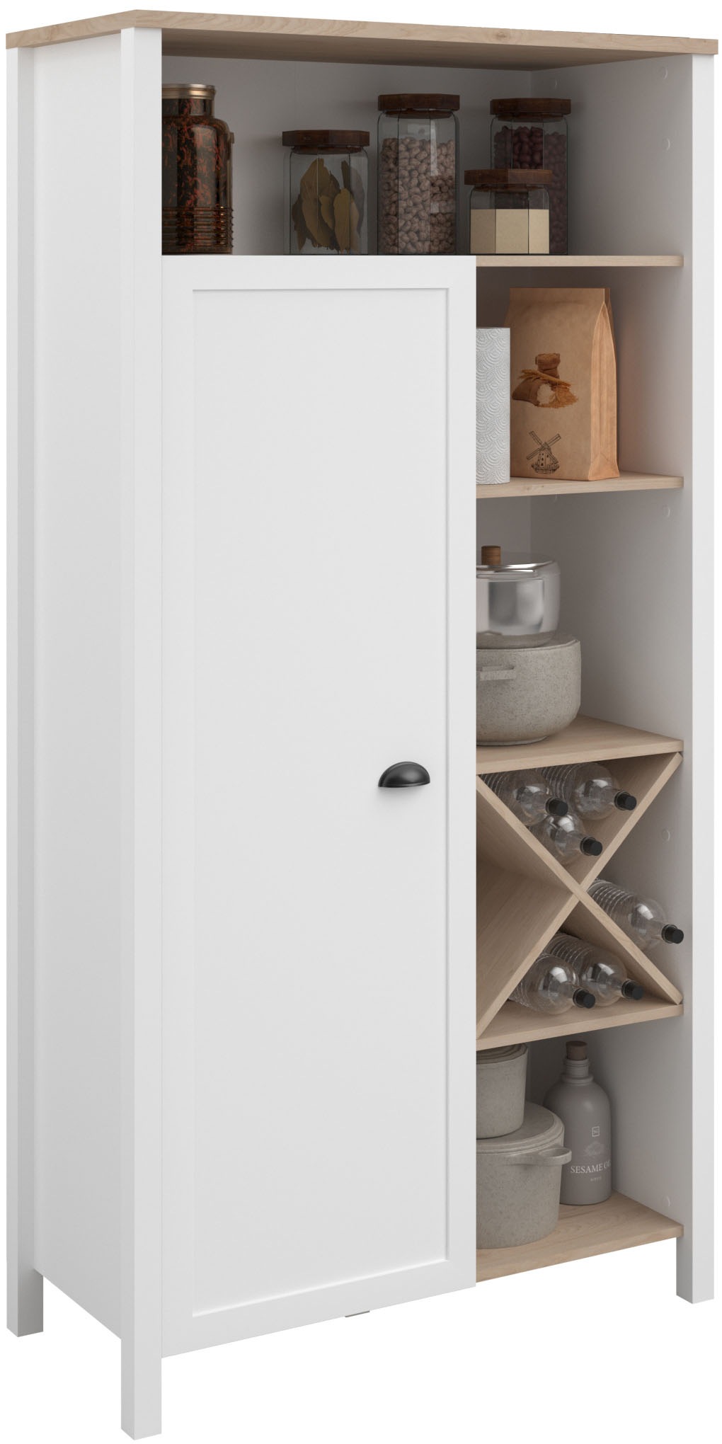 Parisot Buffet "Cottage 11" 1 Stk. tlg. Viel Stauraum, Flaschenregal, Metal günstig online kaufen