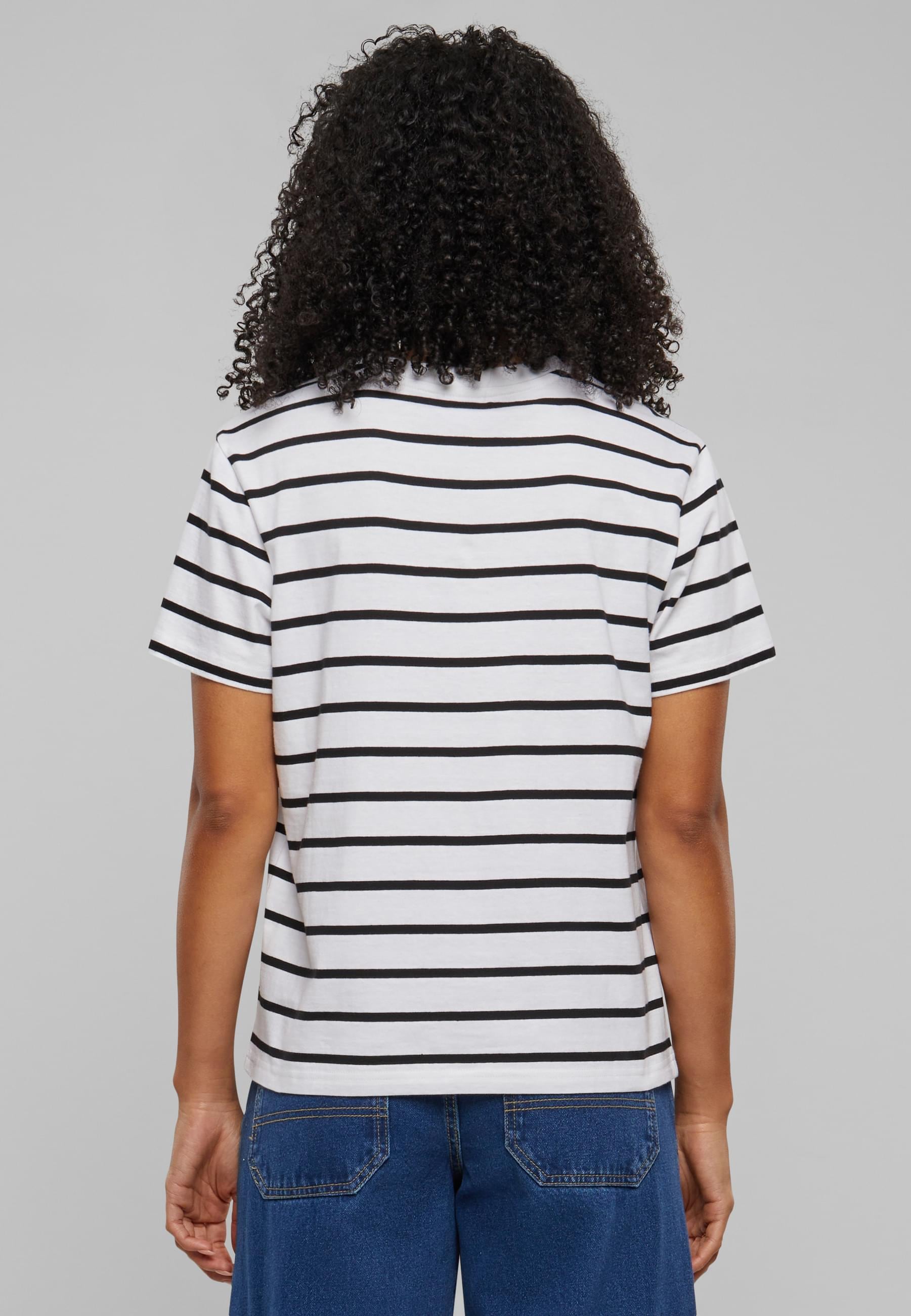 URBAN CLASSICS T-Shirt »Urban Classics Damen Ladies Striped Boxy Tee«, (1 tlg.)