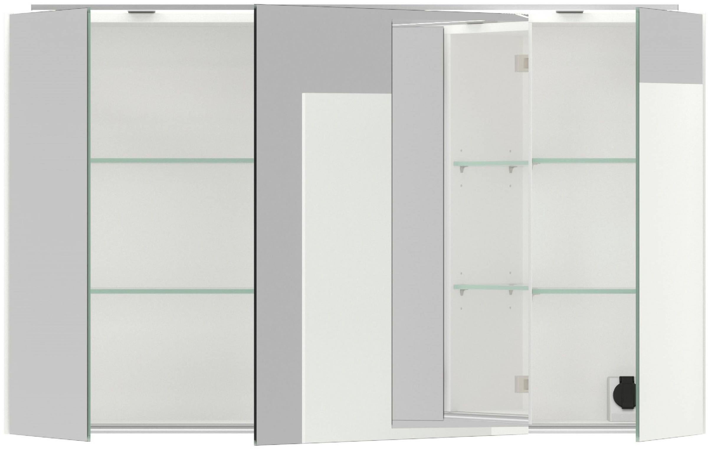 nobilia® Spiegelschrank »Prina«, (inkl. Beleuchtung mit Dimmerfunktion), in Breiten 60, 80, 100 und 120 cm, innenliegende Steckdose