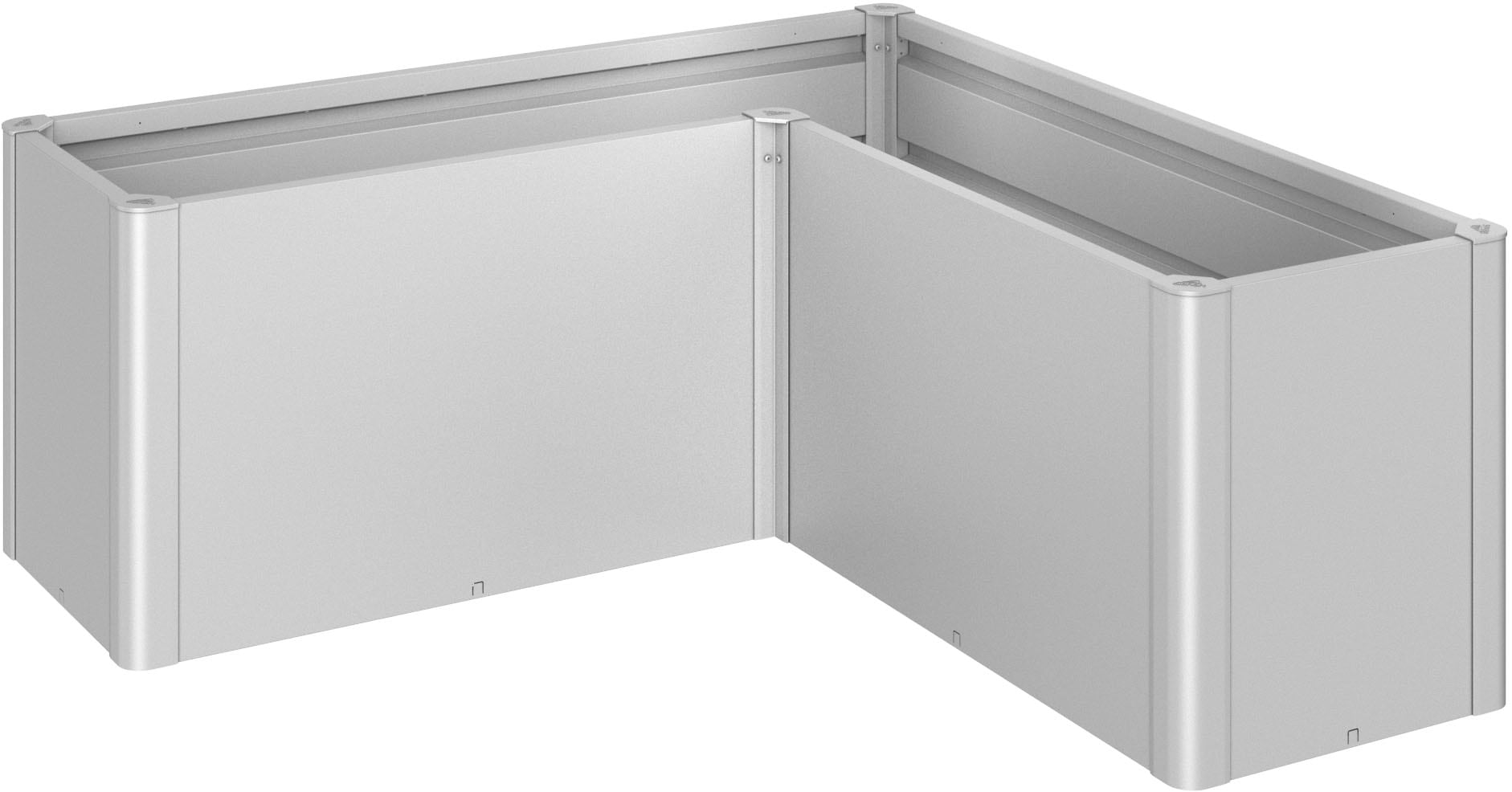 Biohort Hochbeet "BELVEDERE L-Form midi 1, verschiedene Farben" 102x102x61 cm, extrem langlebig, aus Metall
