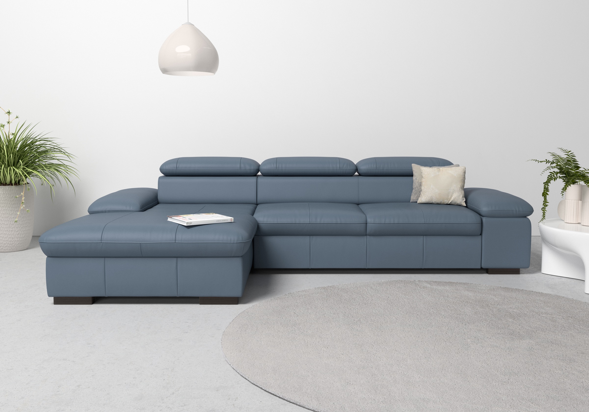 Home affaire Ecksofa »Alberto L-Form«, mit Kopfteilverstellung, wahlweise mit Bettfunktion