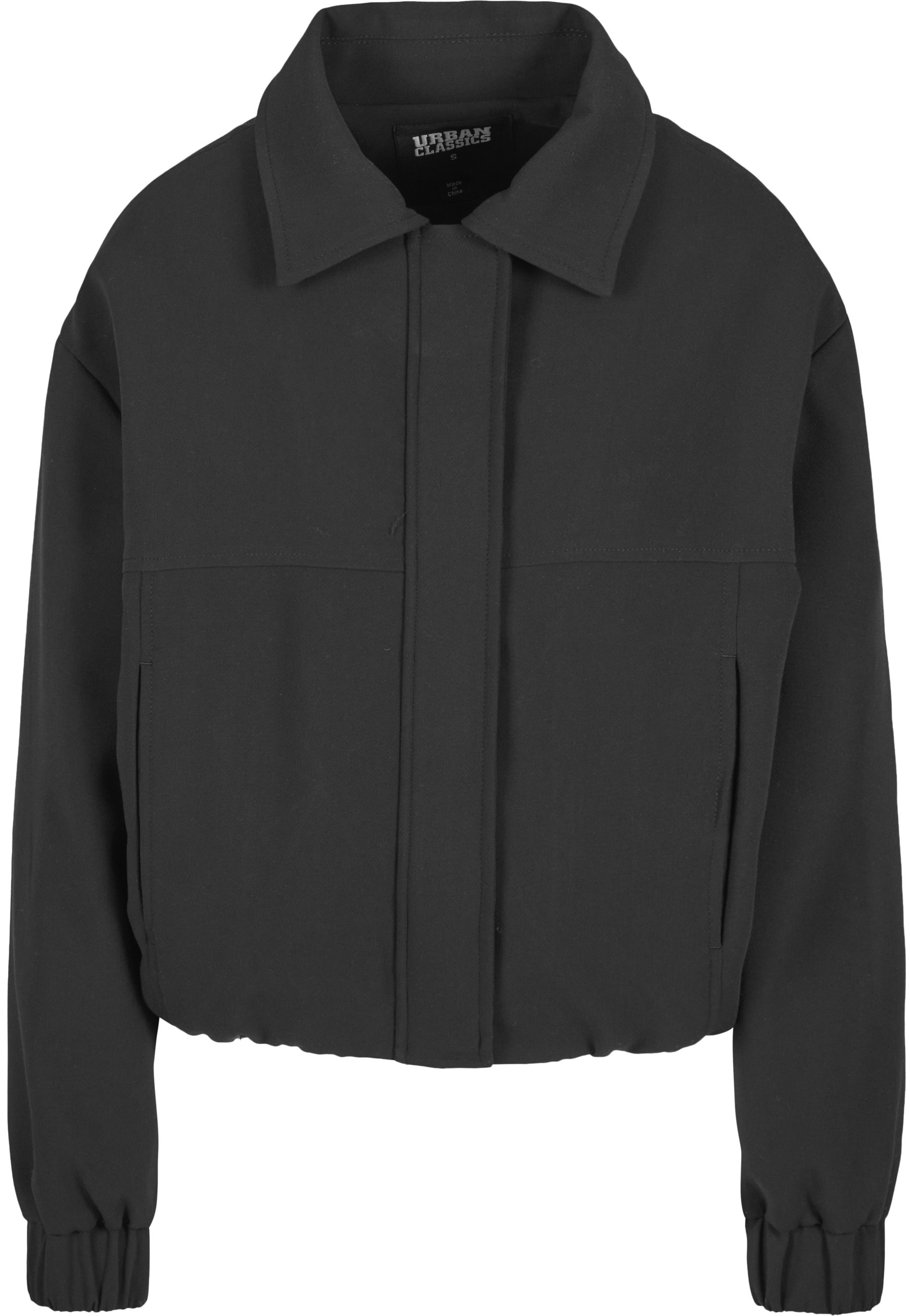 URBAN CLASSICS Allwetterjacke "Urban Classics Ladies Short Blouson" 1 Stk. tlg. ohne Kapuze