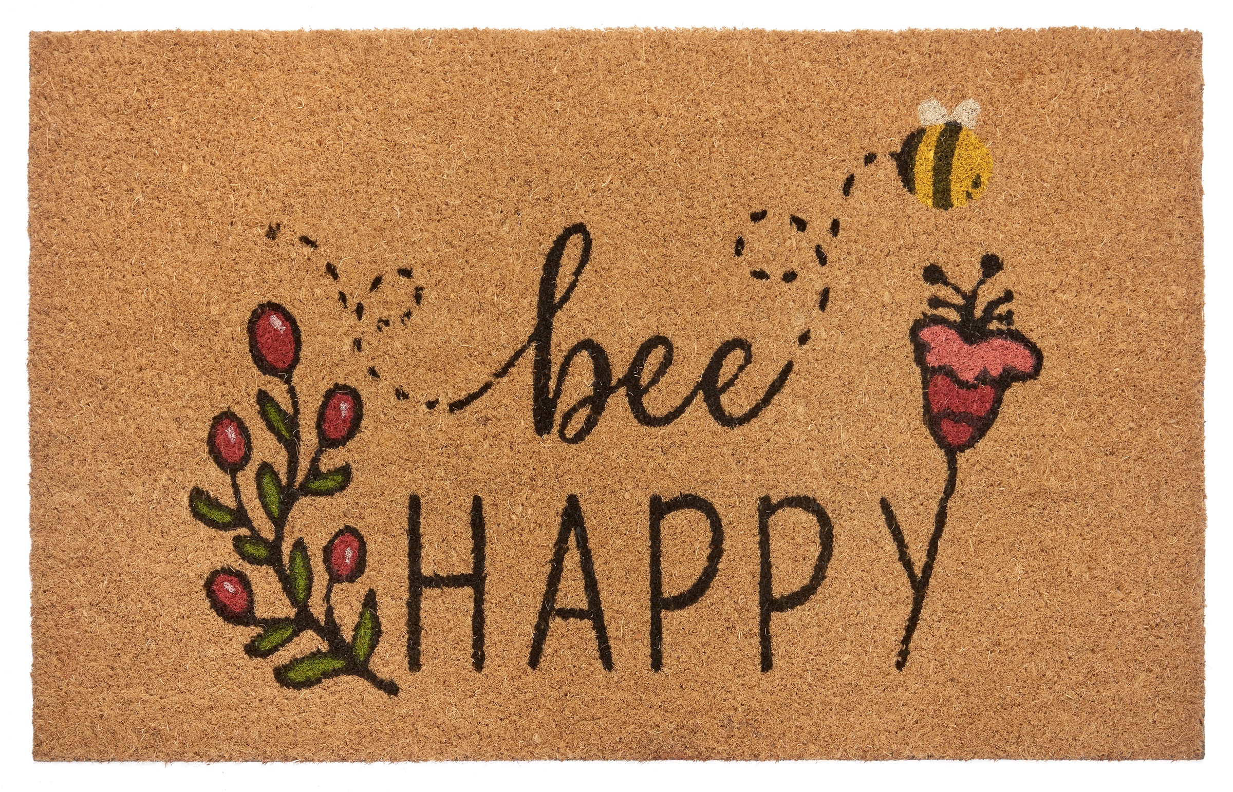 HANSE Home Fußmatte "Bee Happy, Türmatte" rechteckig 15 mm Höhe Kokos, Schm günstig online kaufen
