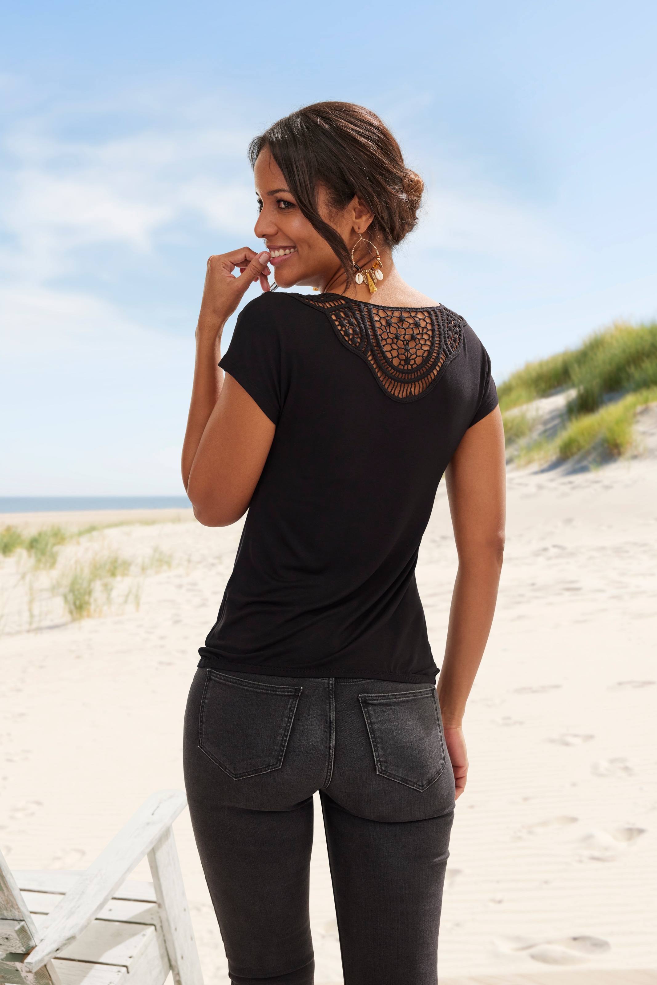 Vivance Vivance Women's Short Sleeve Shirt Black 36 3