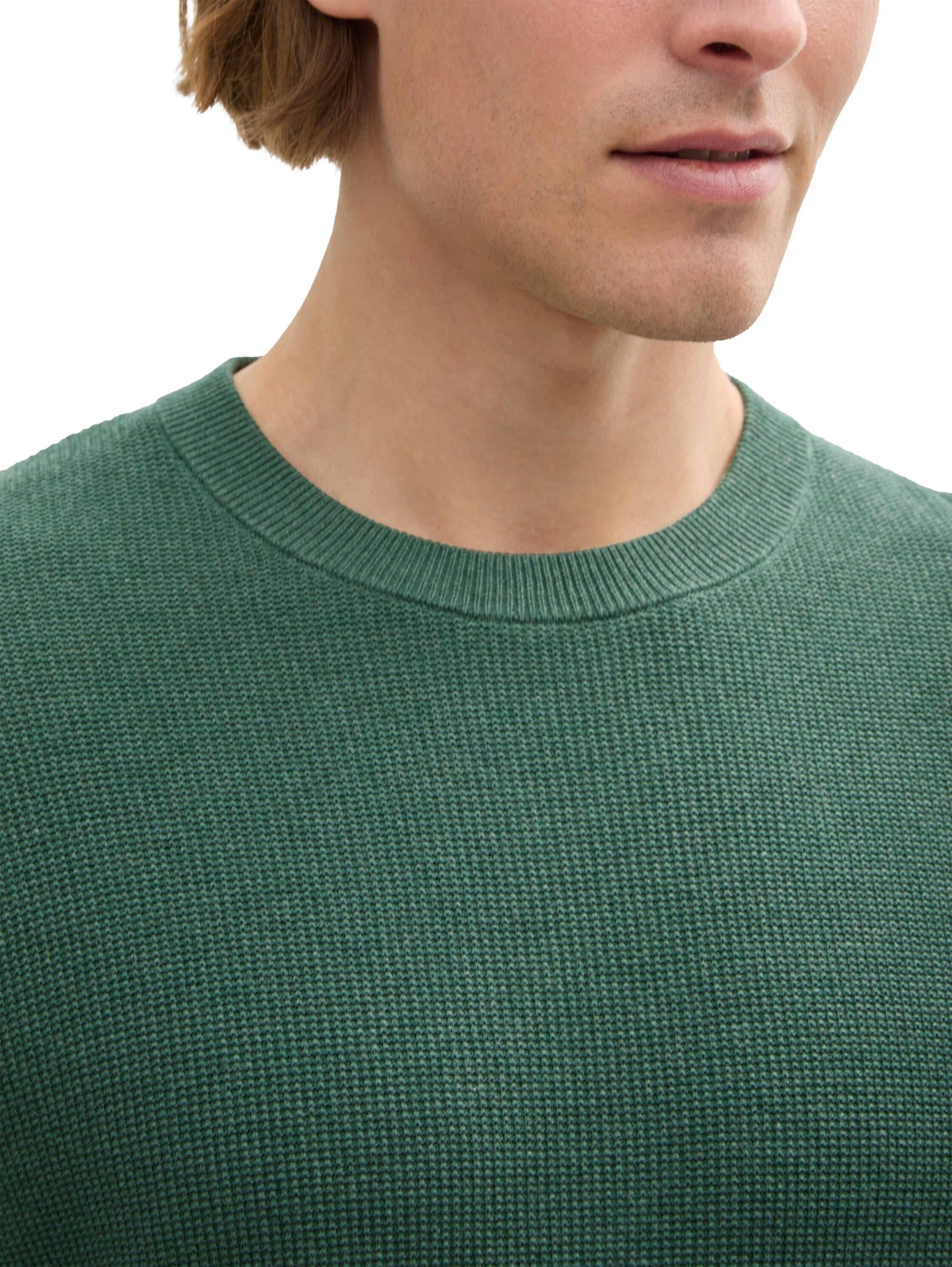 TOM TAILOR Rundhalspullover, mit Rundhalsausschnitt