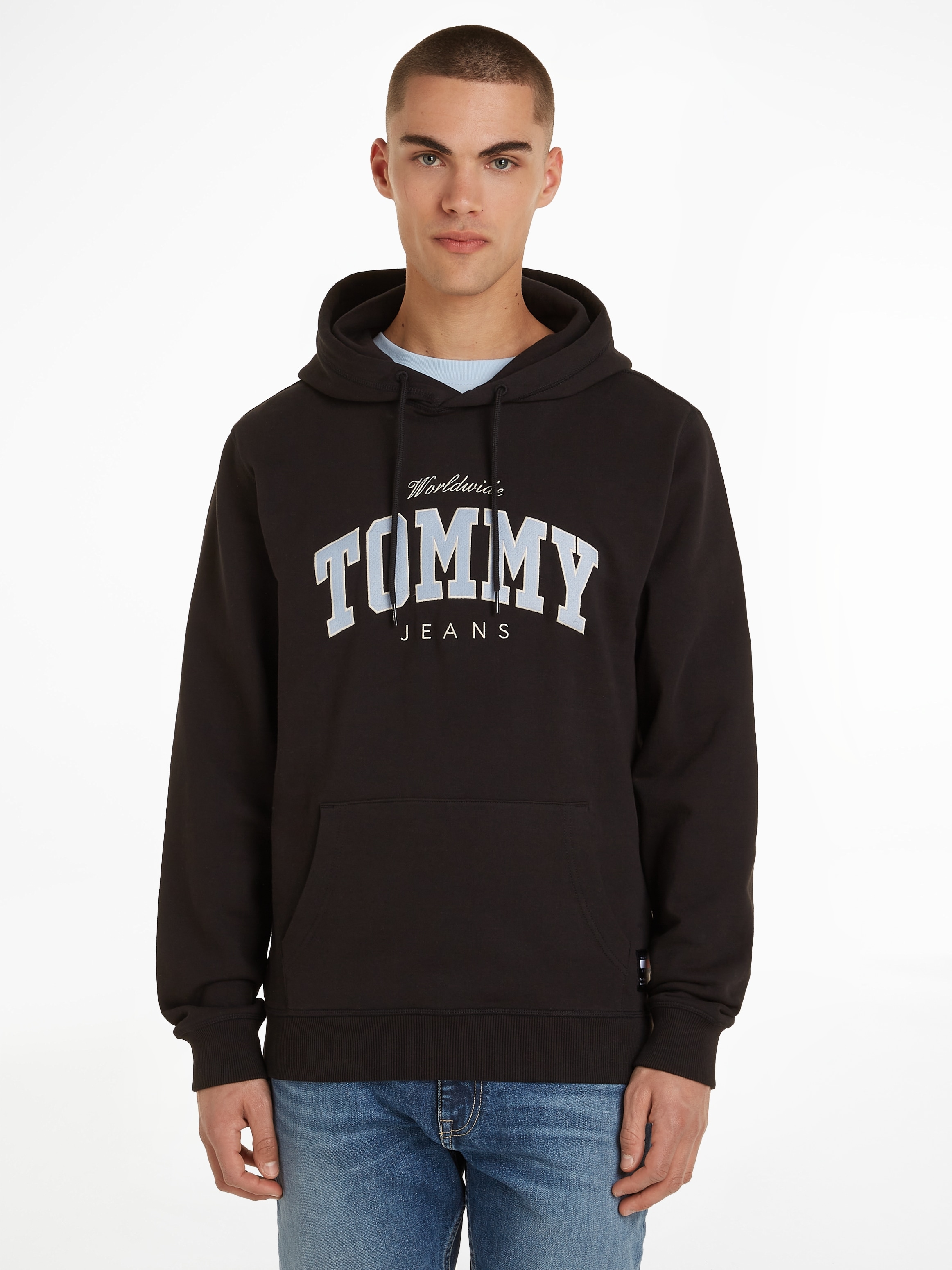 Tommy Jeans Kapuzensweatshirt "TJM REG NY VARSITY HOODIE", mit Kordel günstig online kaufen