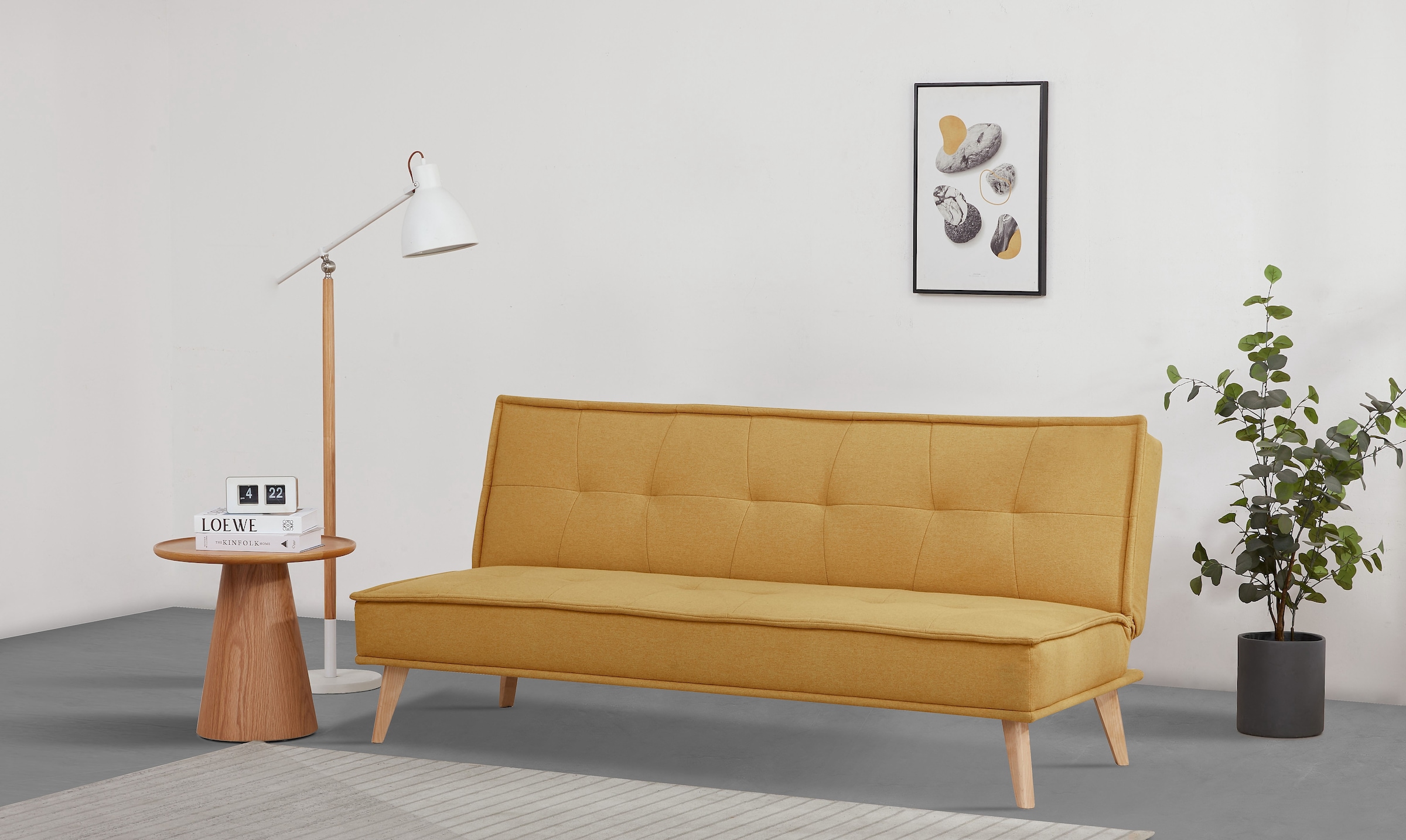 INOSIGN Schlafsofa »MENDOTA, 181 cm, 3-Sitzer mit Schlaffunktion,«, verstellbarer Rückenlehne, Klappmechanismus, Webstoff