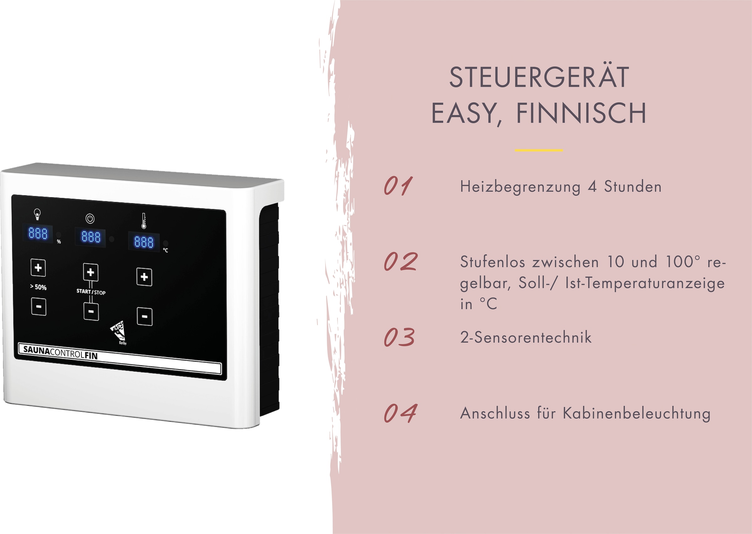 KONIFERA Saunahaus »Uwe 3«, 9-kW-Ofen mit ext. Steuerung