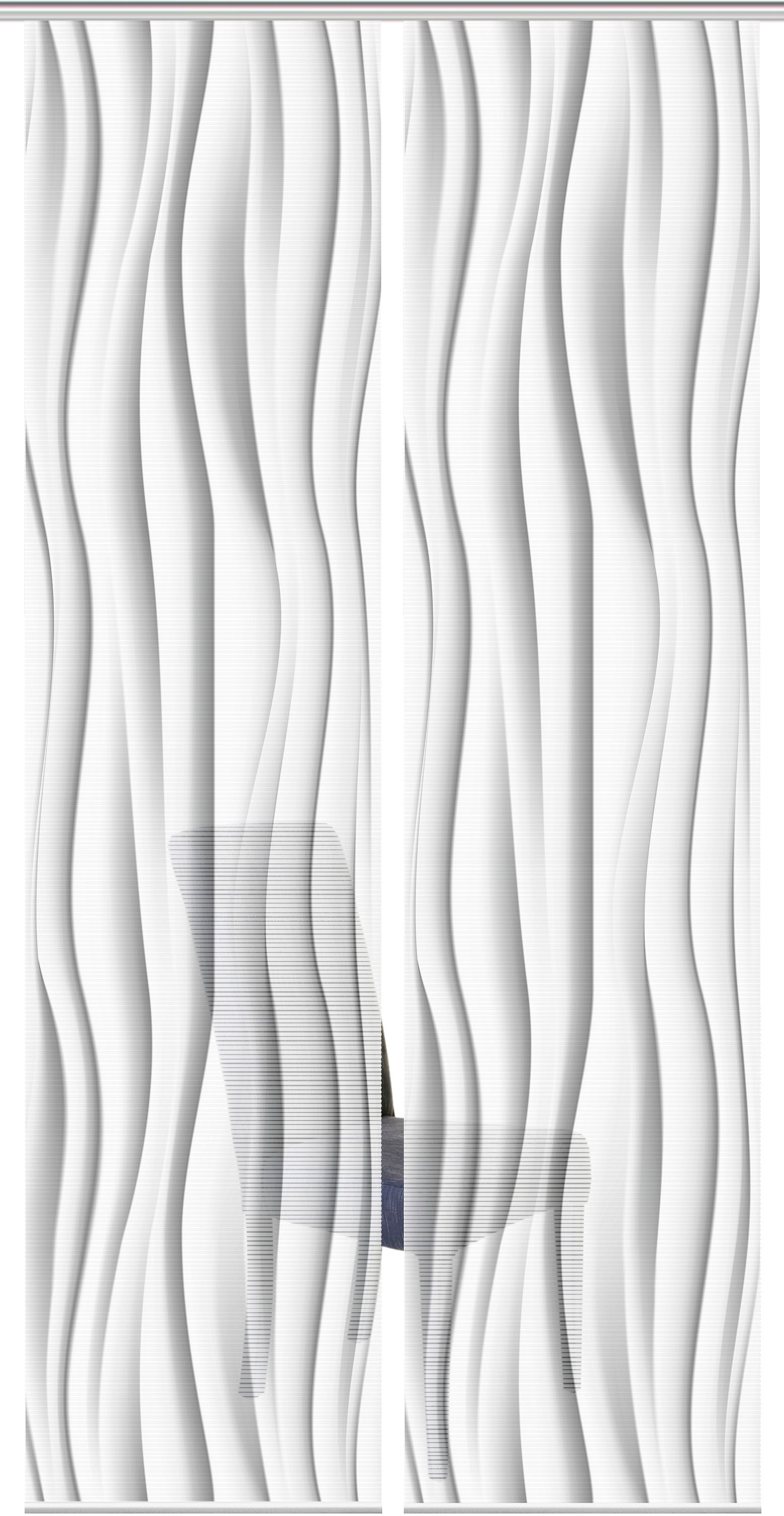 Thumbnail - Vision S Schiebegardine "WELLO 2er SET" Paneelwagen 2 Stk. tlg. Bambus-Optik, Digital bedruckt