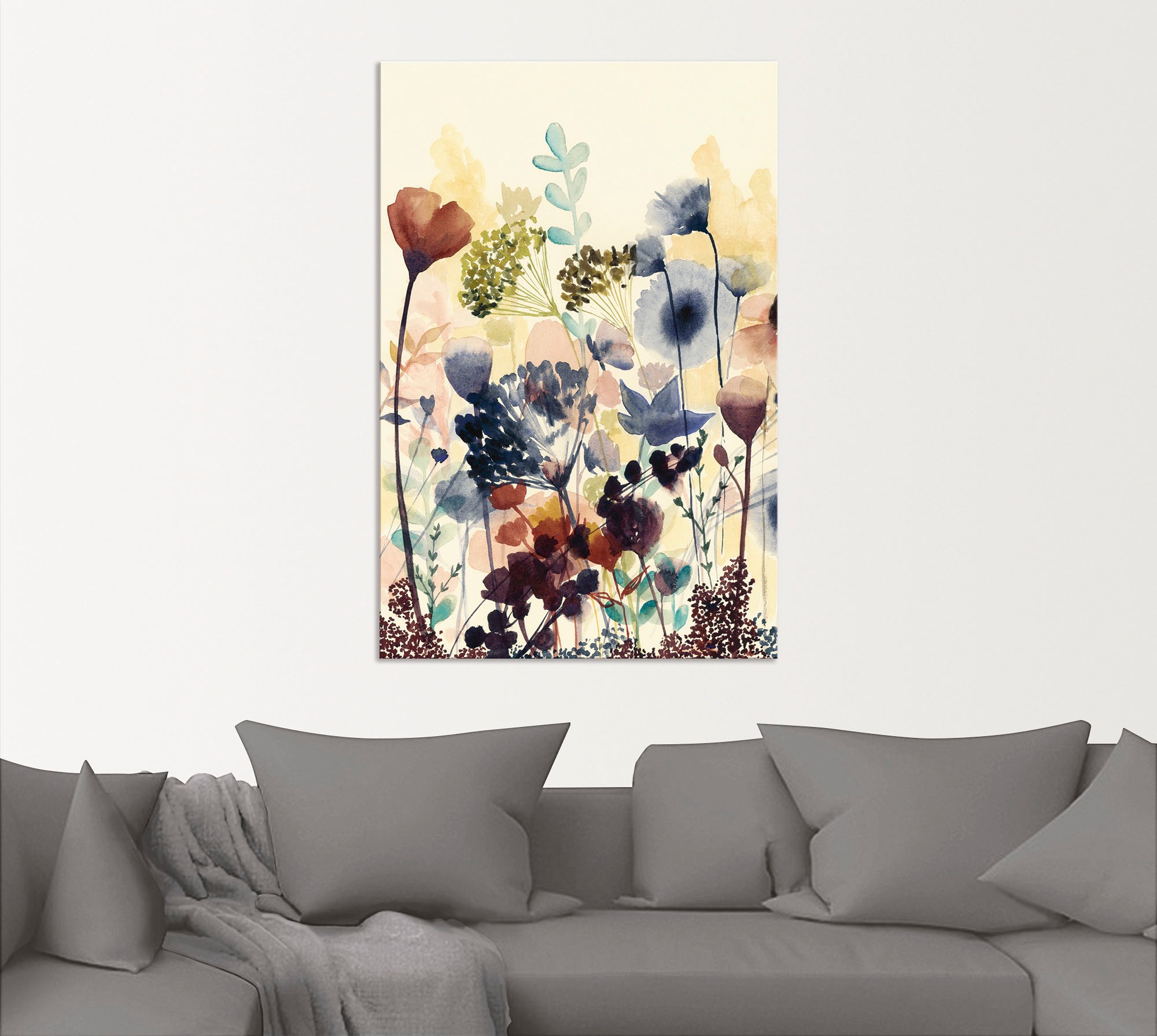 Artland Wandbild »Sonnengetrocknete Blüten I«, Blumenwiese, (1 St.), als Alubild, Outdoorbild, Leinwandbild, Poster, Wandaufkleber