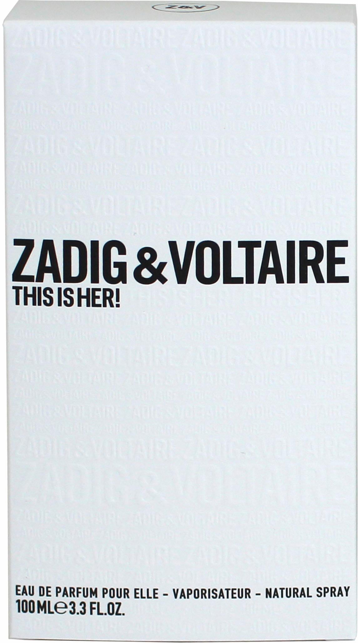 ZADIG & VOLTAIRE Eau de Parfum »This is Her!«, mit blumig-orientalischer Note