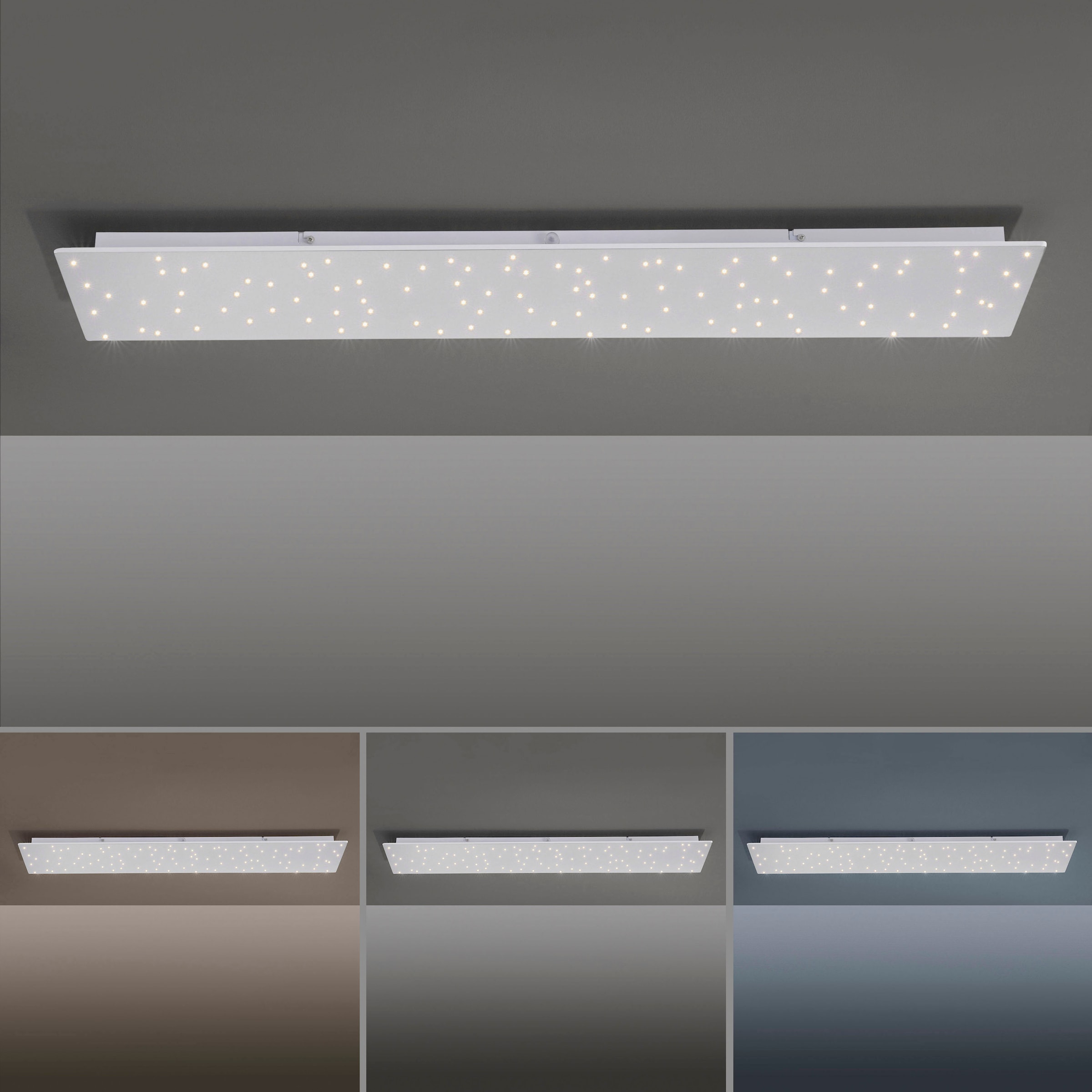 JUST LIGHT Deckenleuchte »SPARKLE«, 1 flammig, Leuchtmittel LED-Board | LED fest integriert, CCT - über Fernbedienung,Fernbedienung, Infrarot inkl.