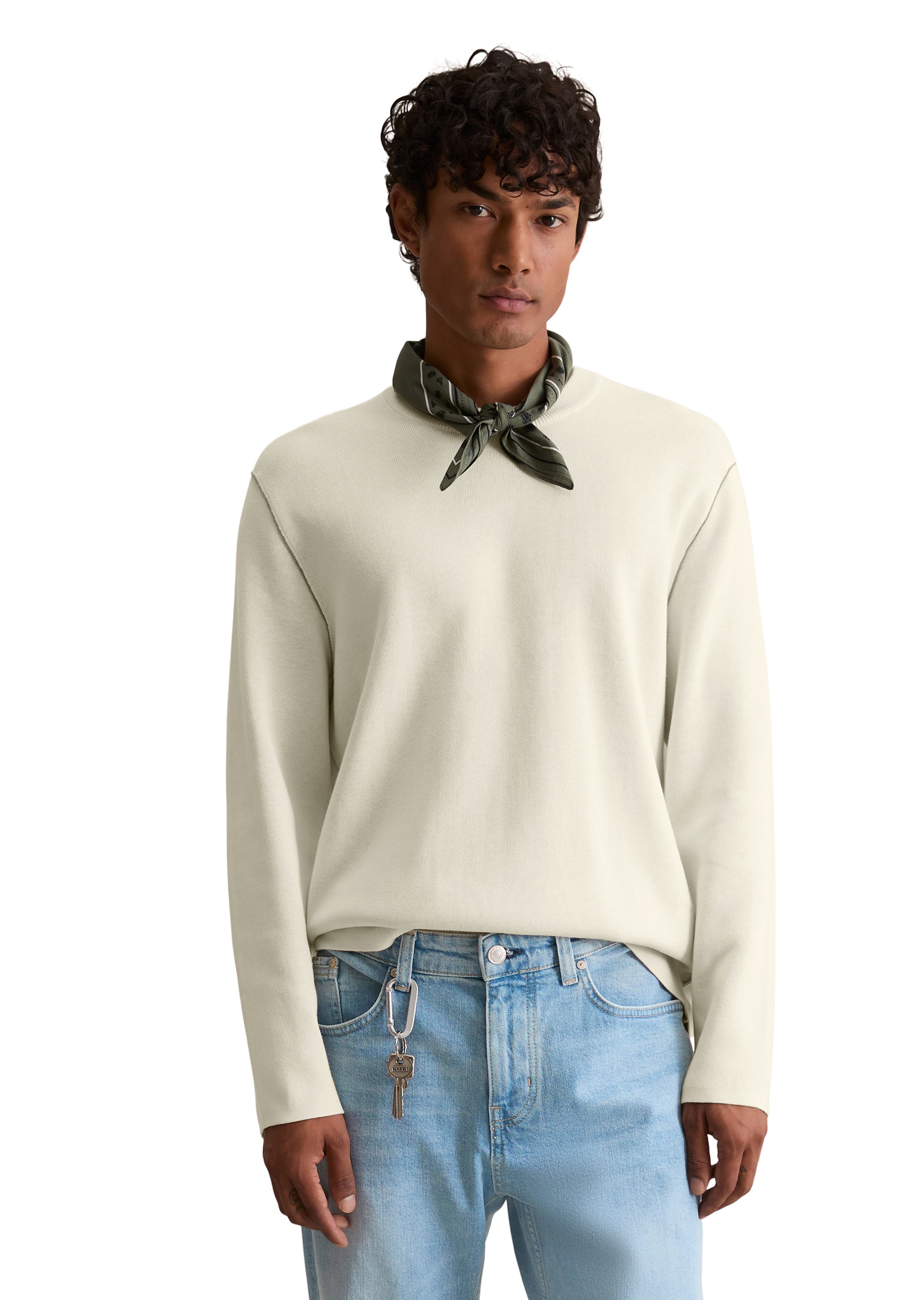 Marc OPolo DENIM Strickpullover "aus Double-Face-Cotton" günstig online kaufen