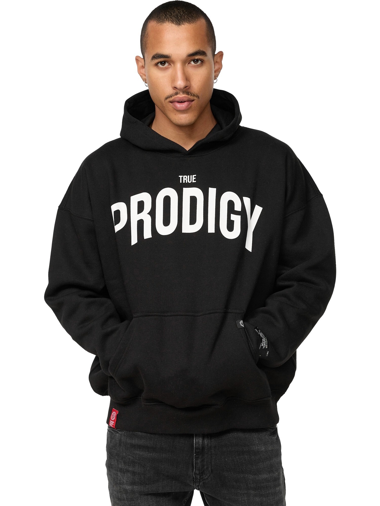 trueprodigy Hoodie "Tobi Logo Print Oversized Kapuze Kängurutasche"