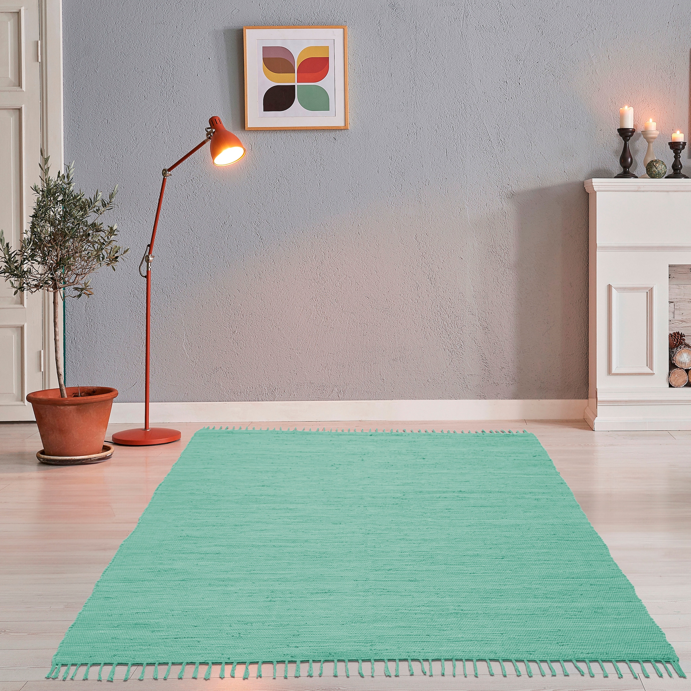 THEKO Teppich "Happy Cotton Fleckerl, handgewebt" rechteckig 5 mm Höhe Flac günstig online kaufen