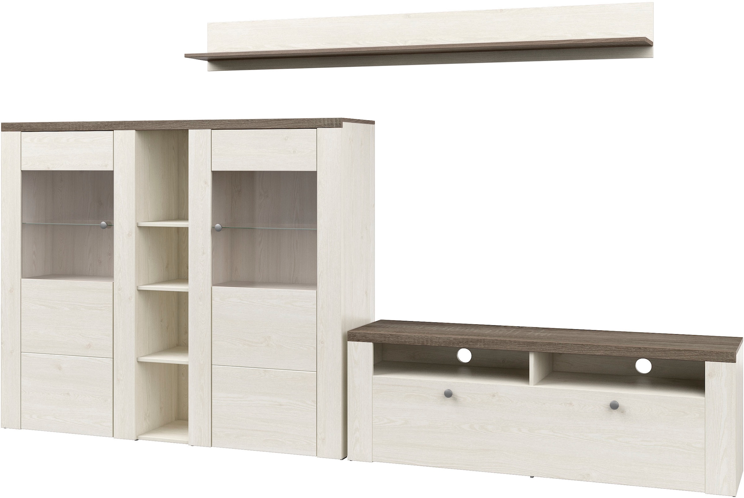 Home affaire Wohnzimmer-Set "Larona, Wohnwand, Set 3 teilig,", (3 St.), bestehend aus 1 TV-Board, 1 Highboard,1 Wandrega