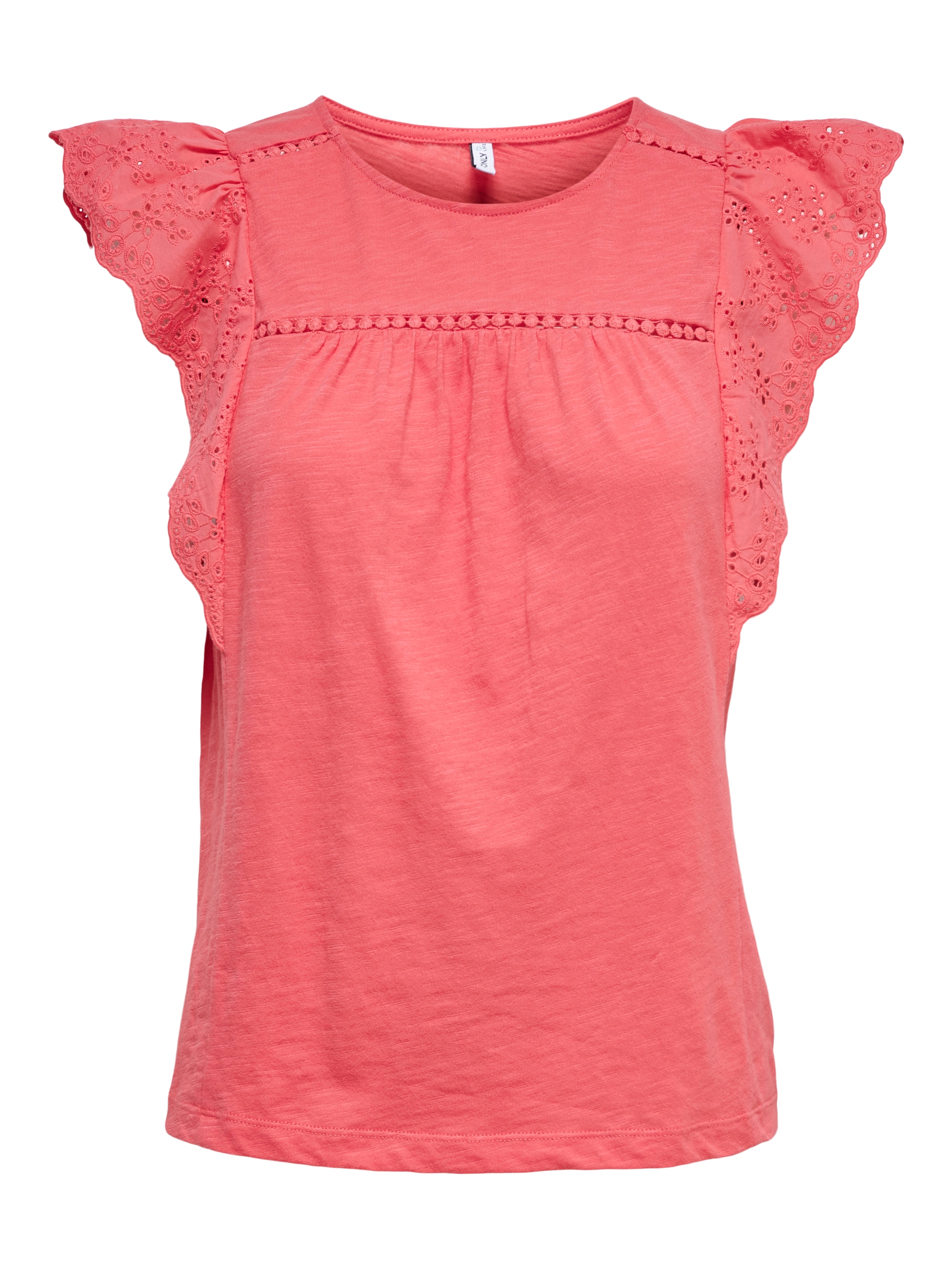 ONLY Kurzarmshirt »ONLLEA S/L FRILL MIX TOP JRS«