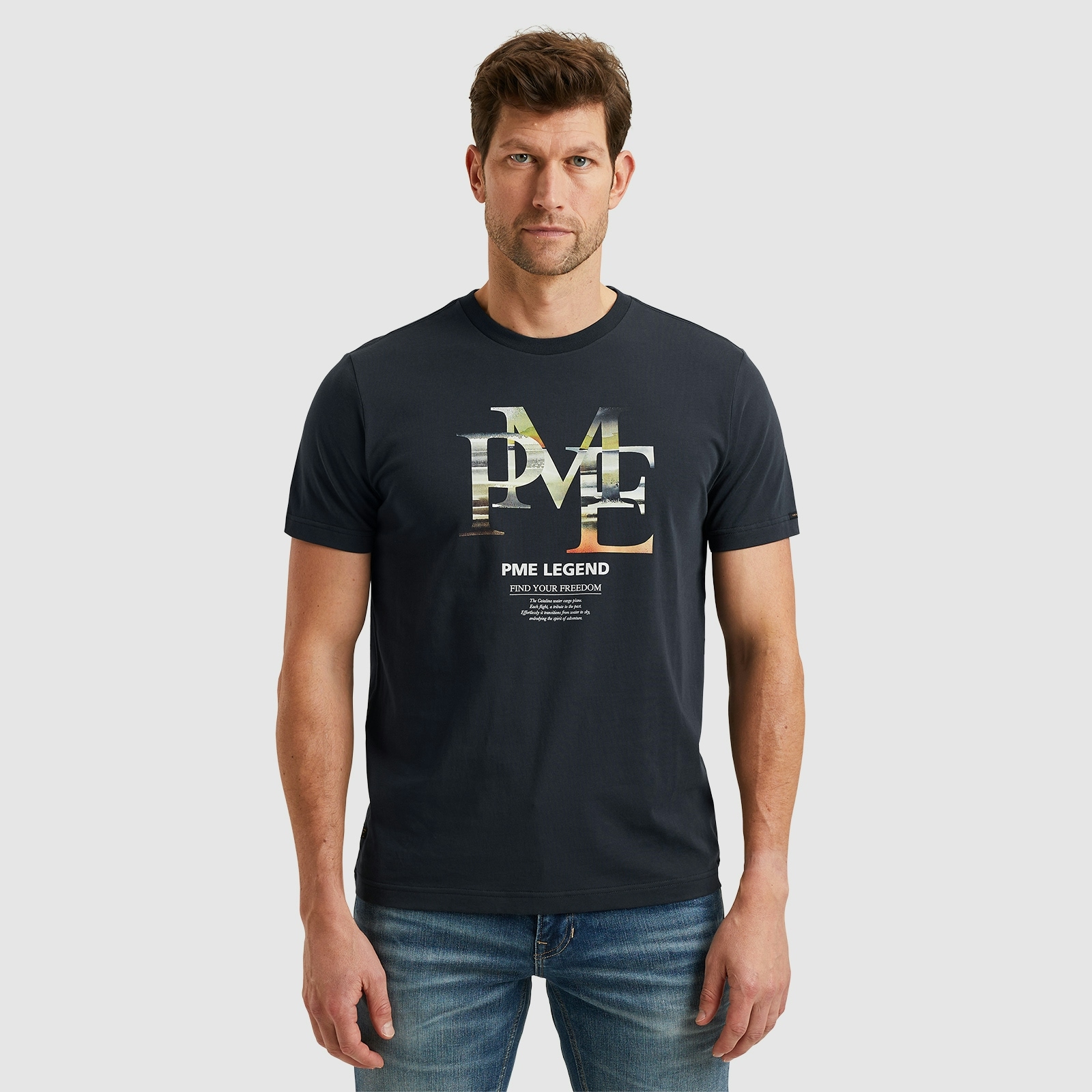 PME LEGEND T-Shirt, mit Logo Print