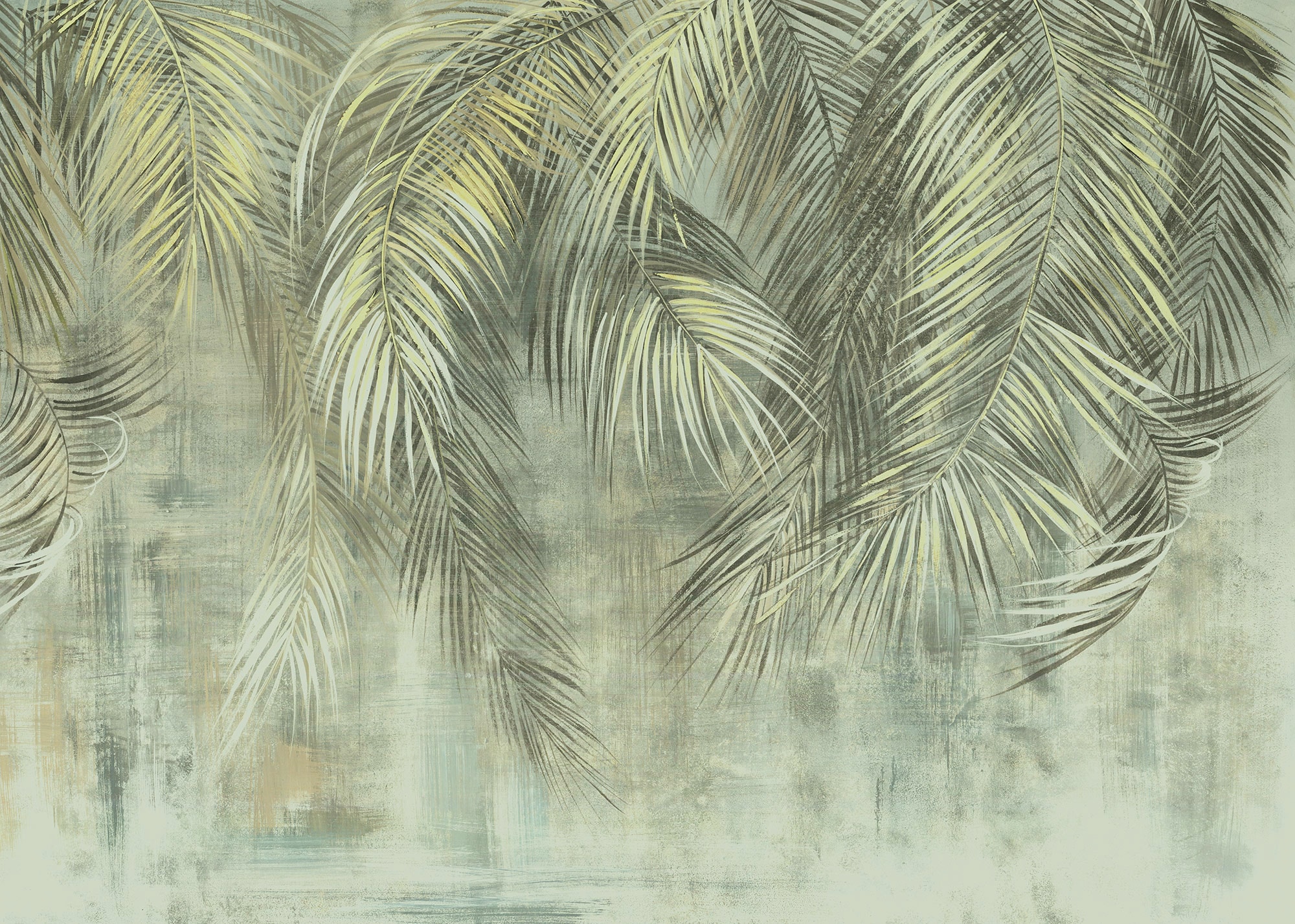 Komar Vliestapete "Palm Fronds", 350x250 cm (Breite x Höhe)