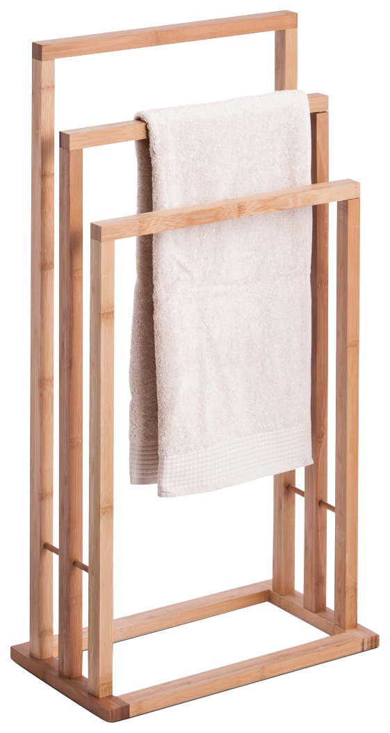 Zeller Present Handtuchständer, 3 Stangen, Bambus, 42x24x81,5 cm