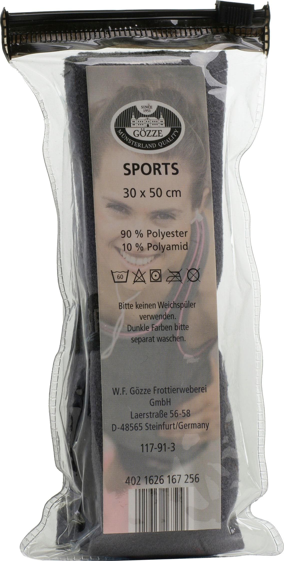 Gözze Sporthandtuch »Sports by Gözze«, (3 St., 3er Set Sporthandtücher 30 x 50 cm), im Set, schnell trocknend, Mikrofaser, für Sport, Reisen & Camping