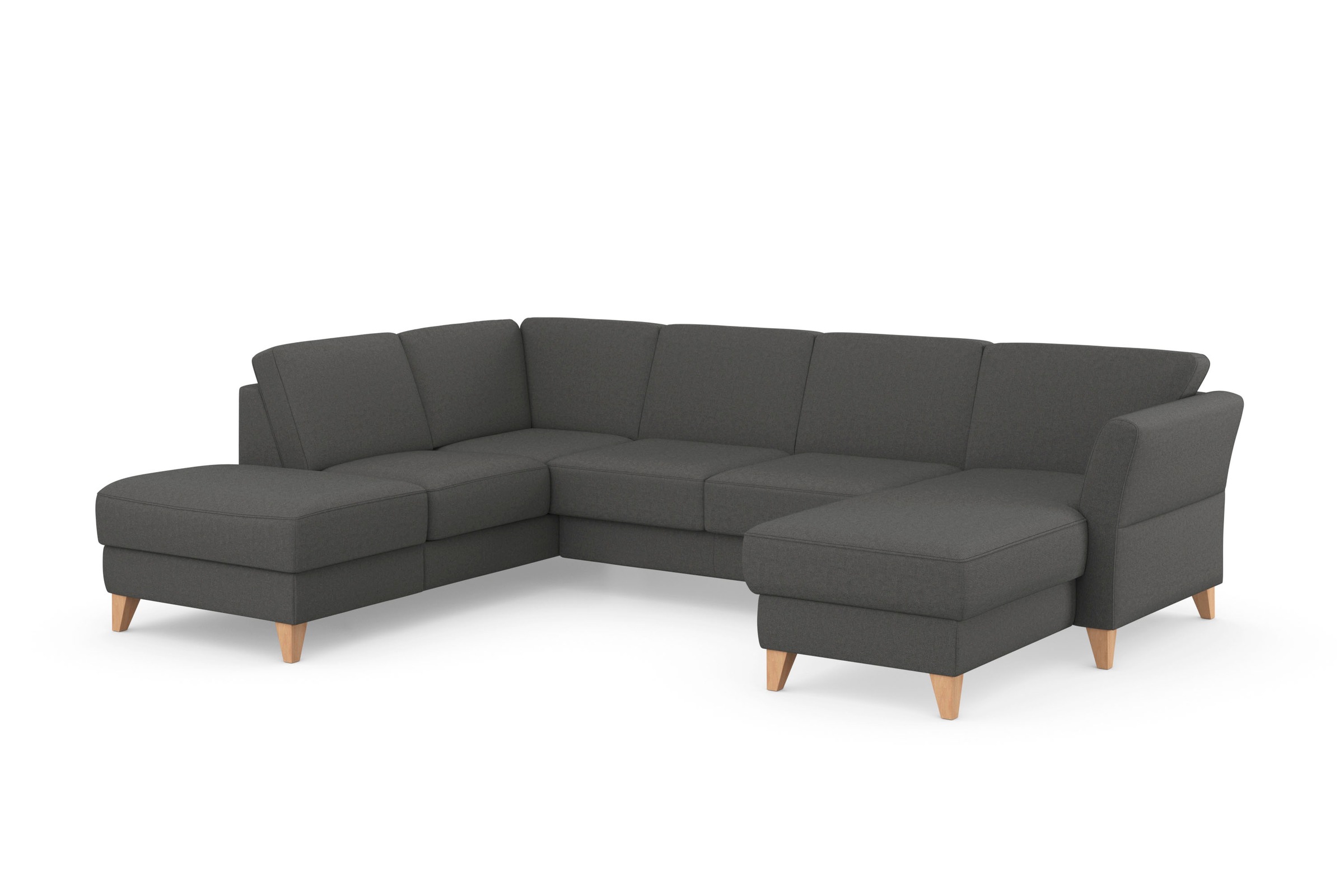 sit&more Wohnlandschaft »Visby U-Form«, wahlweise mit Bettfunktion und Stauraum, frei im Raum stellbar
