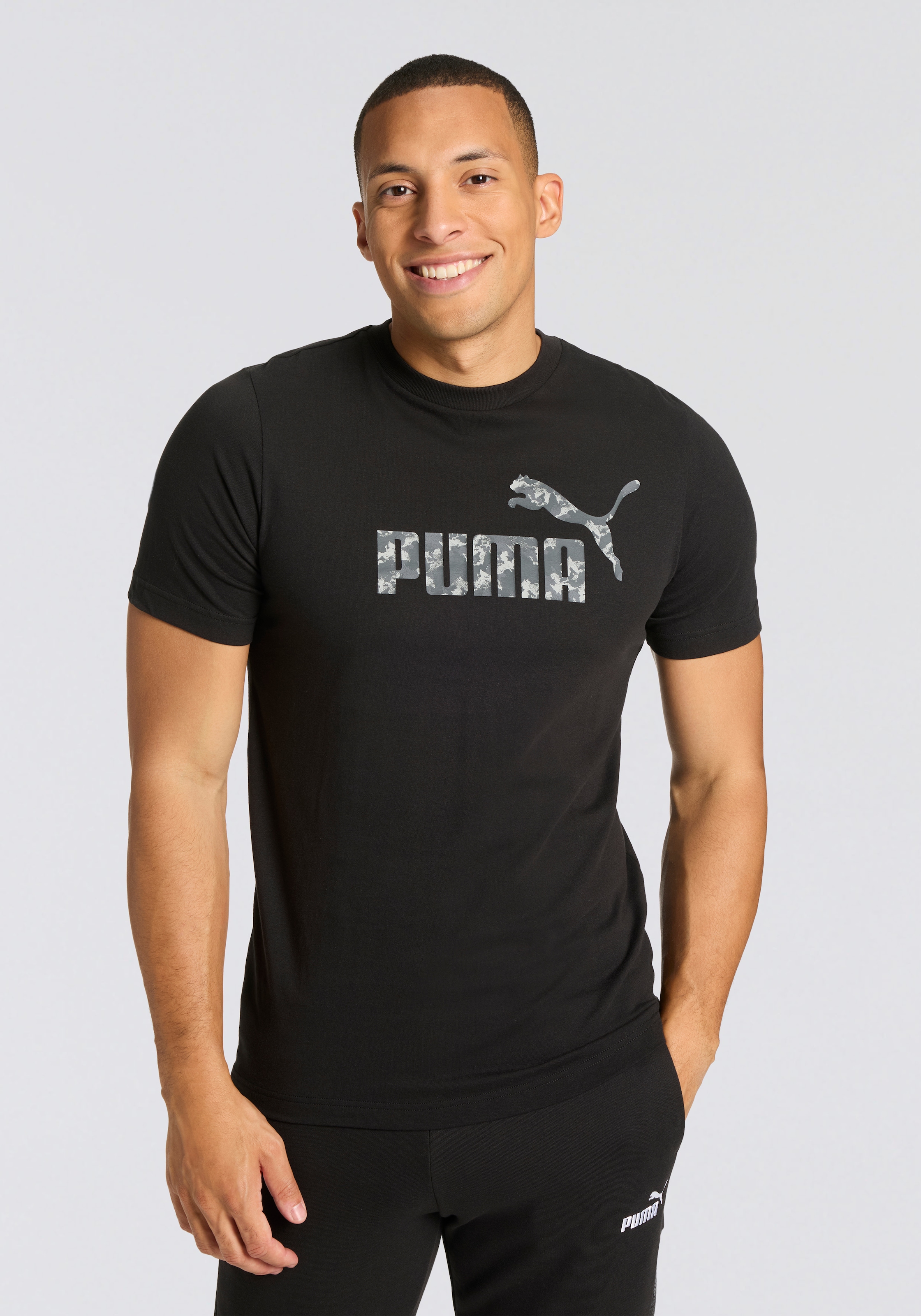 PUMA T-Shirt "ESS CAMO TEE" gerade Passform, Kurzarm, für Alltag und Freize günstig online kaufen