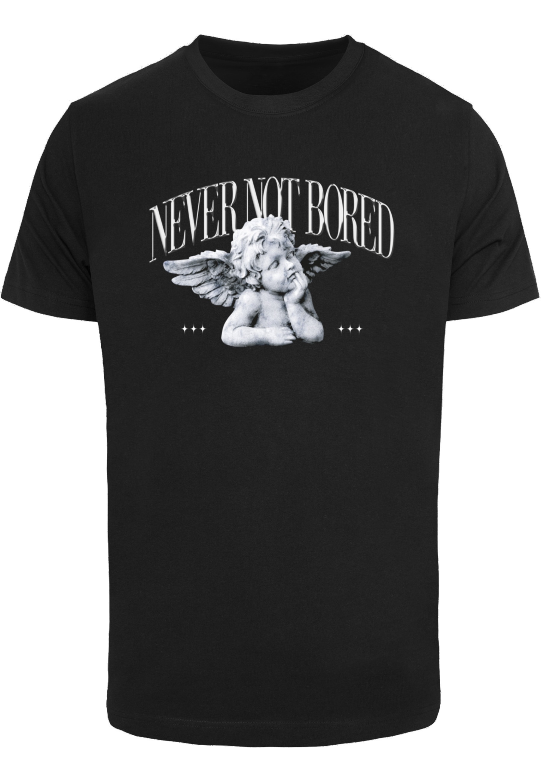 MISTERTEE Damen T-Shirt "MisterTee Herren Never Not Bored Tee"schwarz, Gr. XS, bedruckt, 100% Baumwolle, Shirts