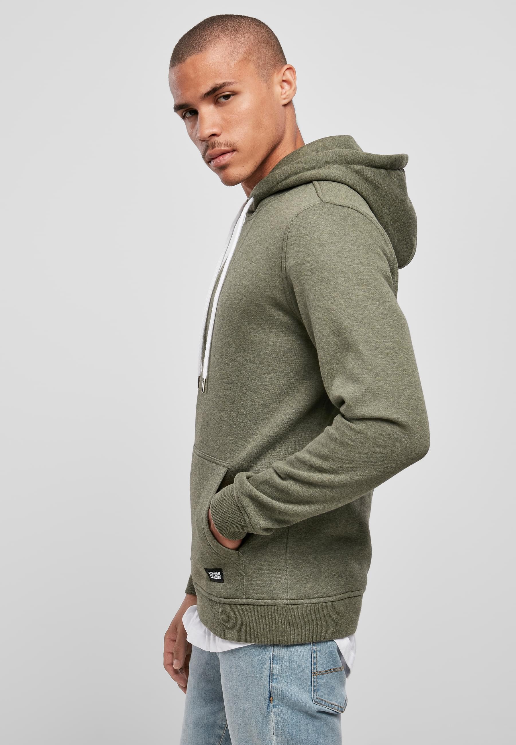 URBAN CLASSICS Sweatshirt »Urban Classics Herren Basic Melange Hoody«, (1 tlg.)