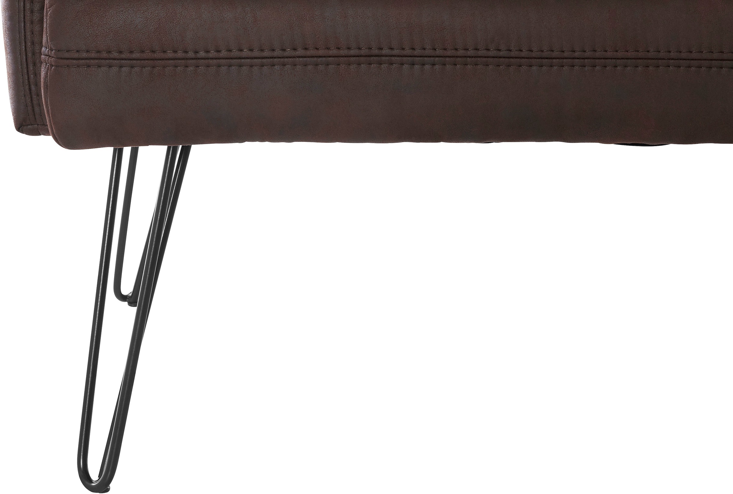 exxpo - sofa fashion Eckbank »Doppio, Chesterfield Optik, komfortabel und bequem, hohe Designfüße«, Frei im Raum stellbar