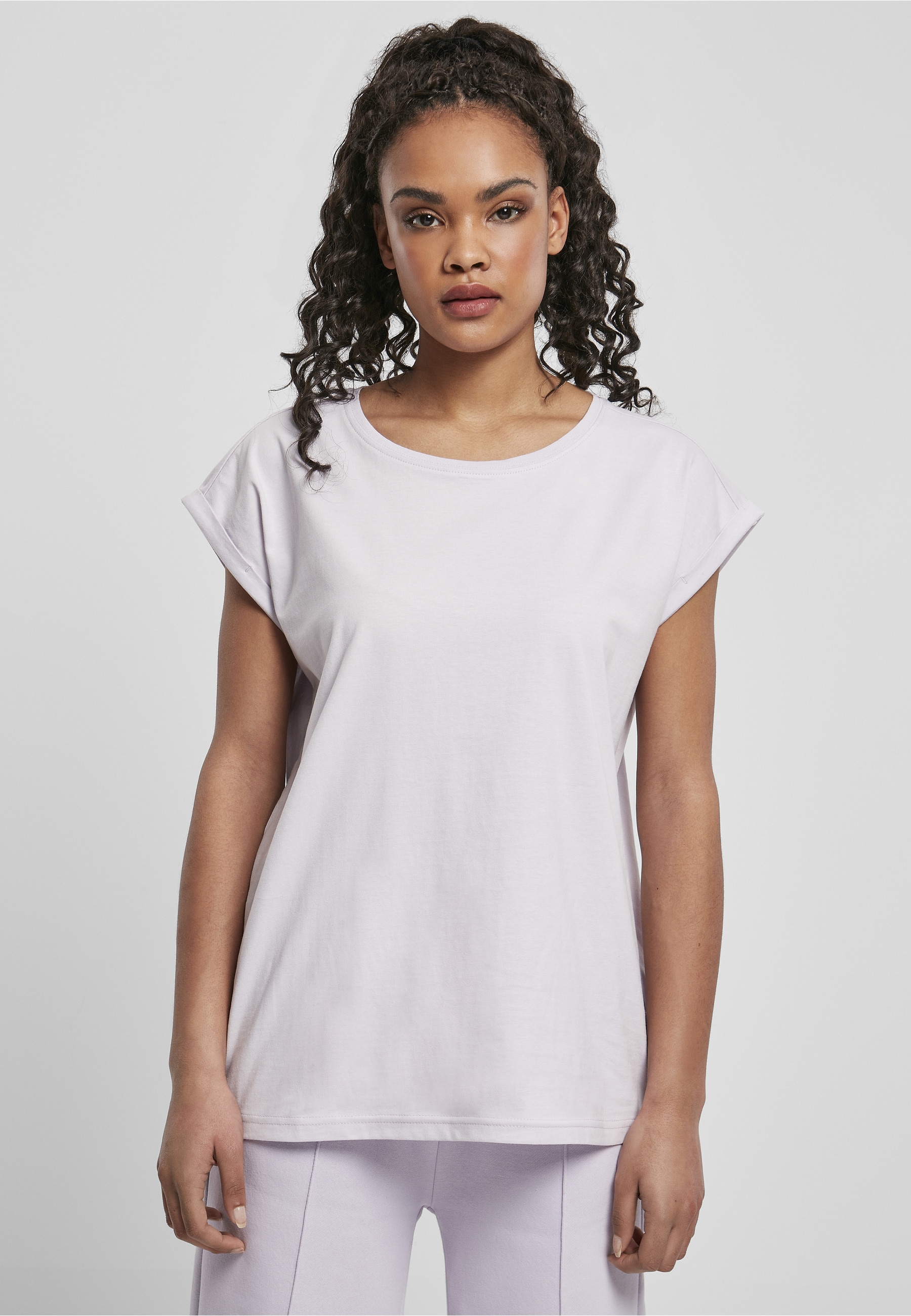 URBAN CLASSICS Kurzarmshirt »Urban Classics Damen Ladies Organic Extended Shoulder Tee« 1