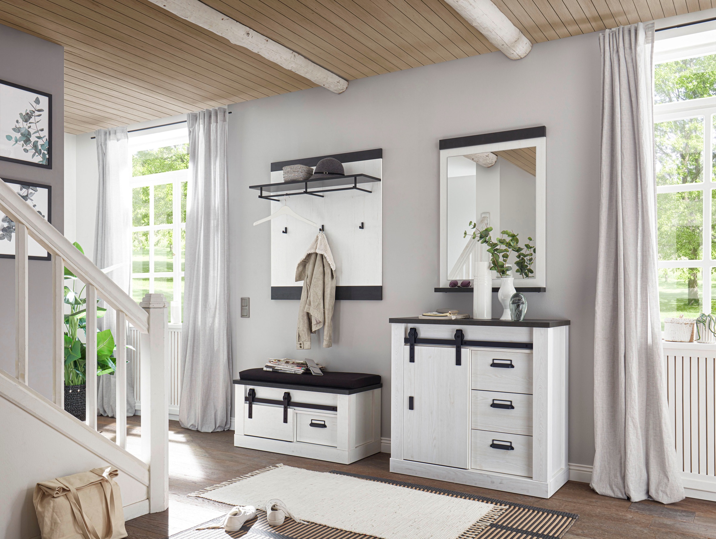 Home affaire Garderoben-Set "SHERWOOD" 4 Stk. tlg. günstig online kaufen