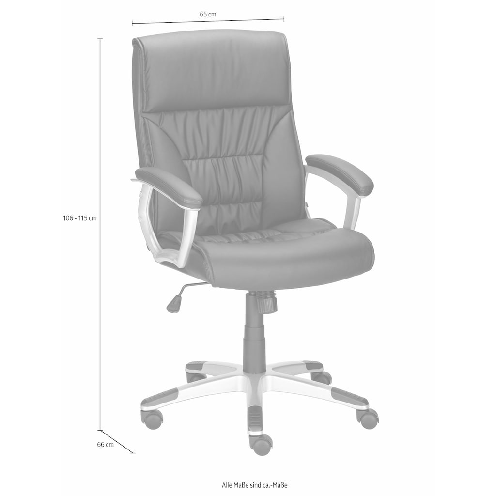 INOSIGN Bürostuhl »Flori«, Kunstleder, mit Lendenwirbelunterstützung & Wippfunktion, ergonomischer Chefsessel