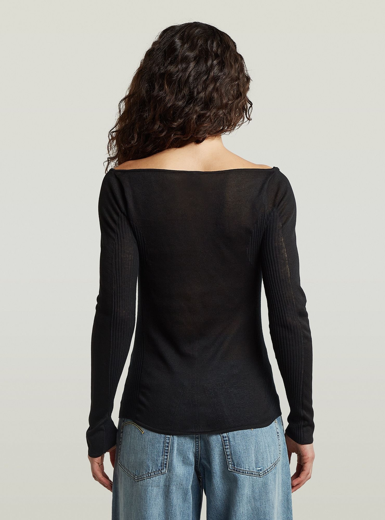G-STAR Longpullover "Engineered Sheer Slim Knit" günstig online kaufen