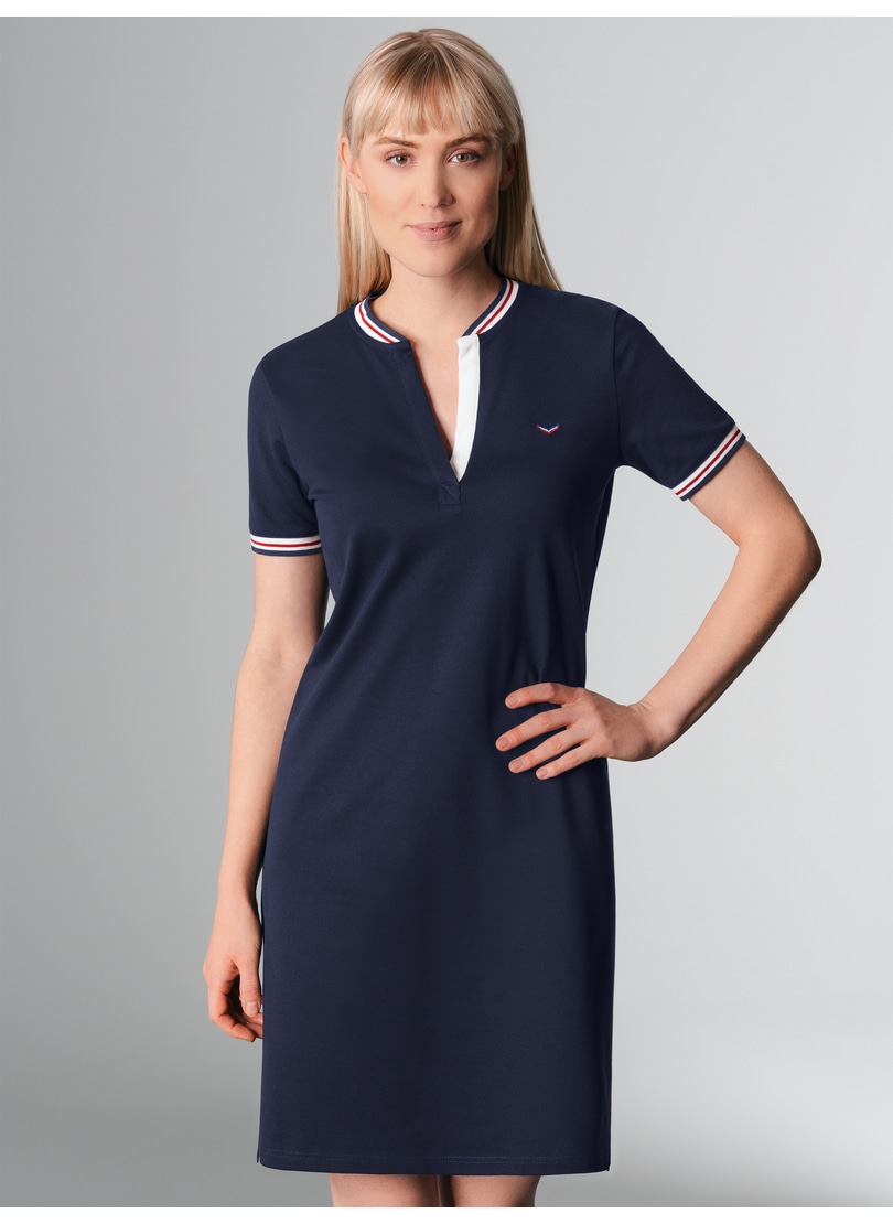 Trigema Jerseykleid "TRIGEMA Polokleid ohne Kragen", (1 tlg.)