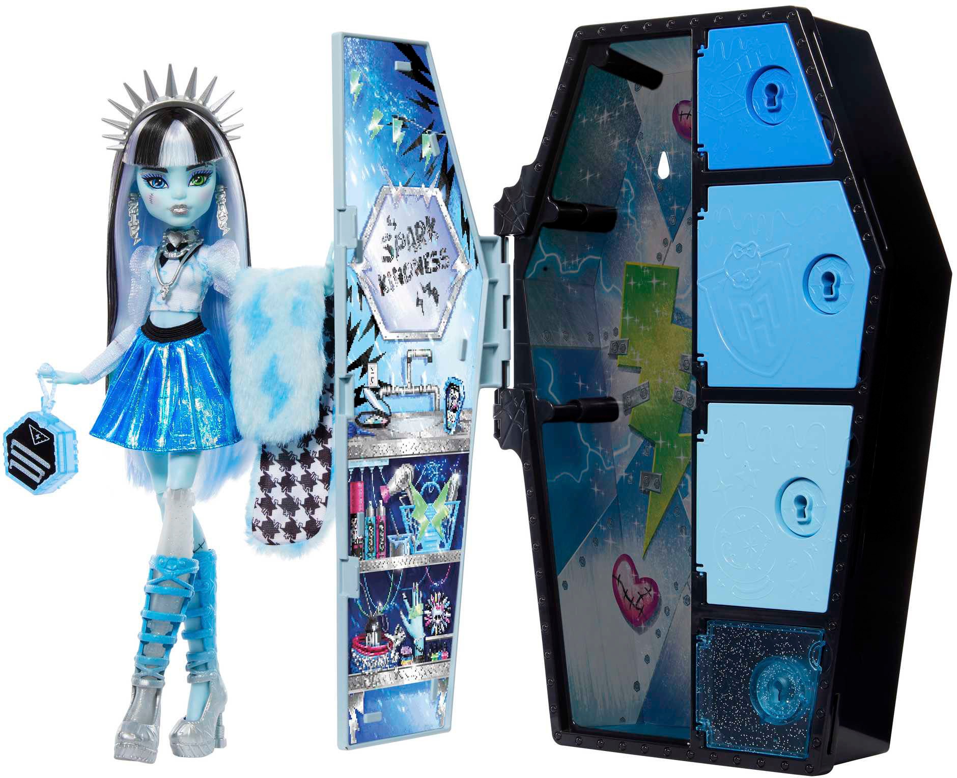 Mattel® Anziehpuppe »Monster High, Verborgene Schätze: Frankie Stein, Fearidescent-Serie«