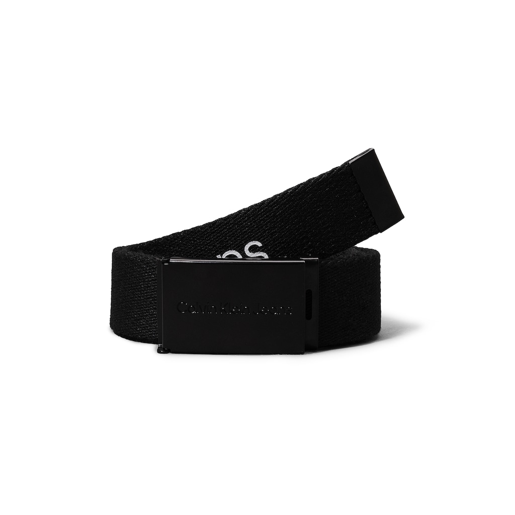 Calvin Klein Jeans Koppelgürtel »CANVAS LOGO METALLIC BUCKLE BELT«