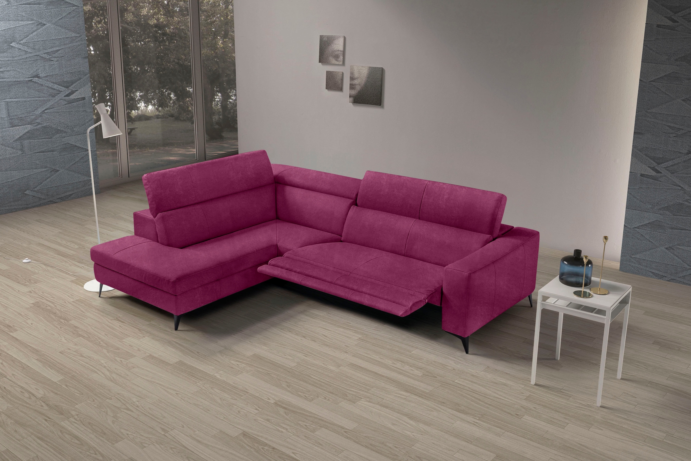 Egoitaliano Ecksofa "Edith, Designsofa mit hohem Sitzkomfort, L-Form", inkl günstig online kaufen