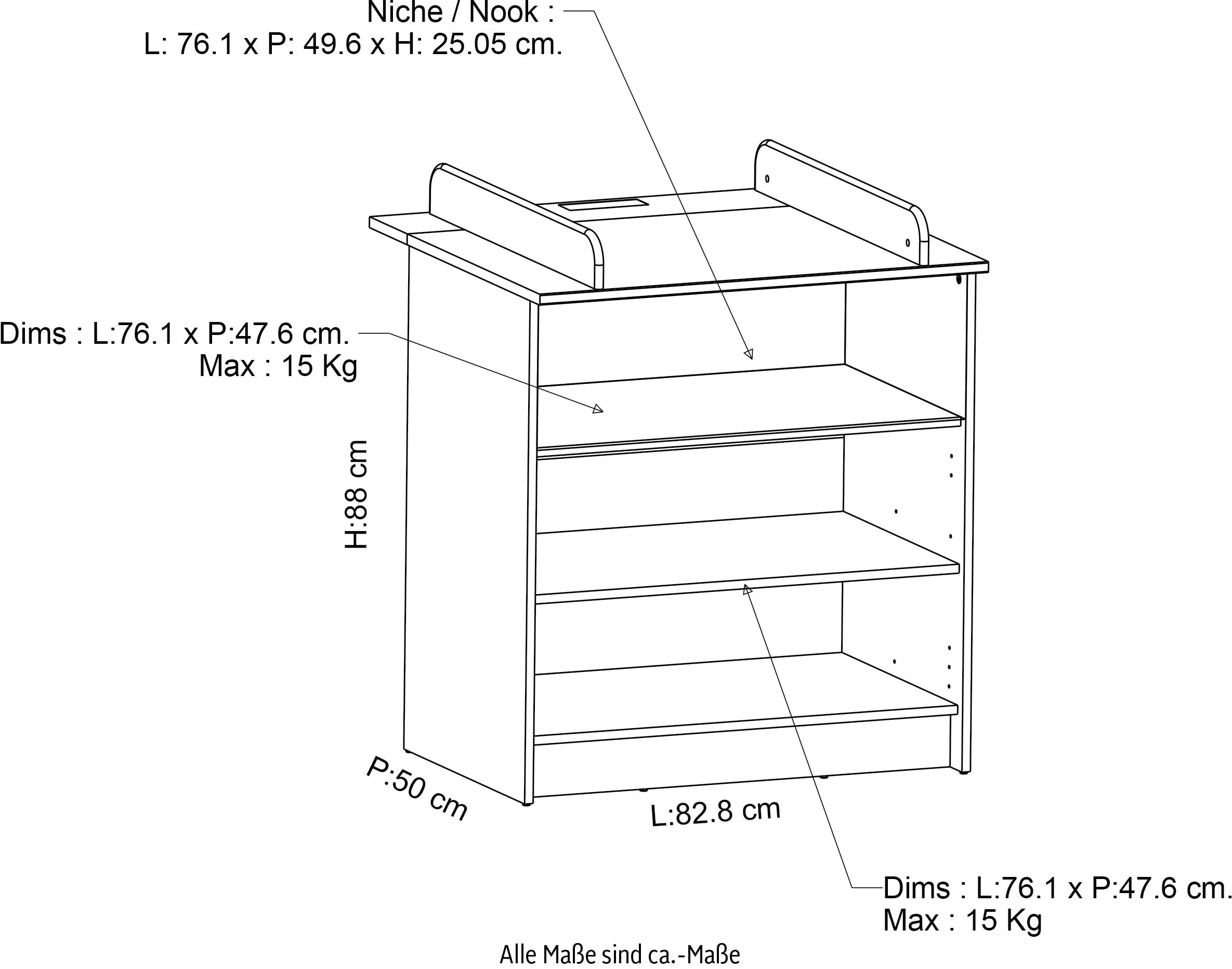 Demeyere GROUP Wickelkommode »Helicia«, 79,6 cm