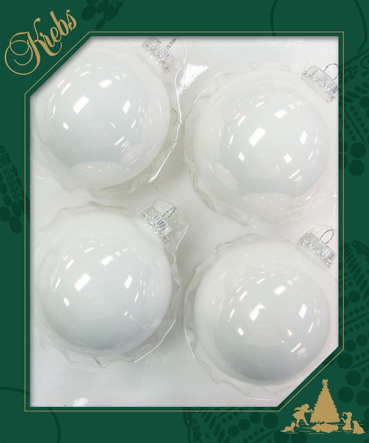Krebs Glas Lauscha Weihnachtsbaumkugel »CBK78106, Weihnachtsdeko, Christbaumschmuck, Christbaumkugeln Glas«, (Set, 4 St.)