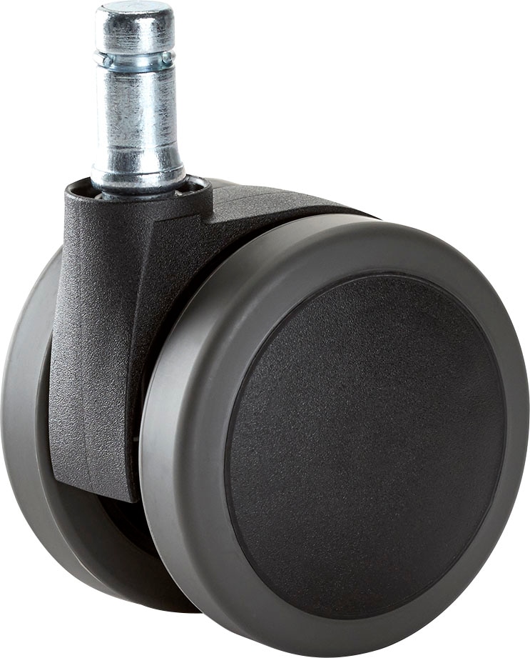 Stuhlrolle MAYER SITZMÖBEL, Ø:6cm, schwarz, Kunststoff, Möbelrollen, "Triton", 5 Stück im Set